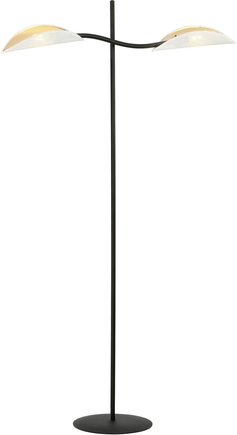 Emibig Lotus lampadaire 2x10 W blanc-noir-doré 1107/LP2