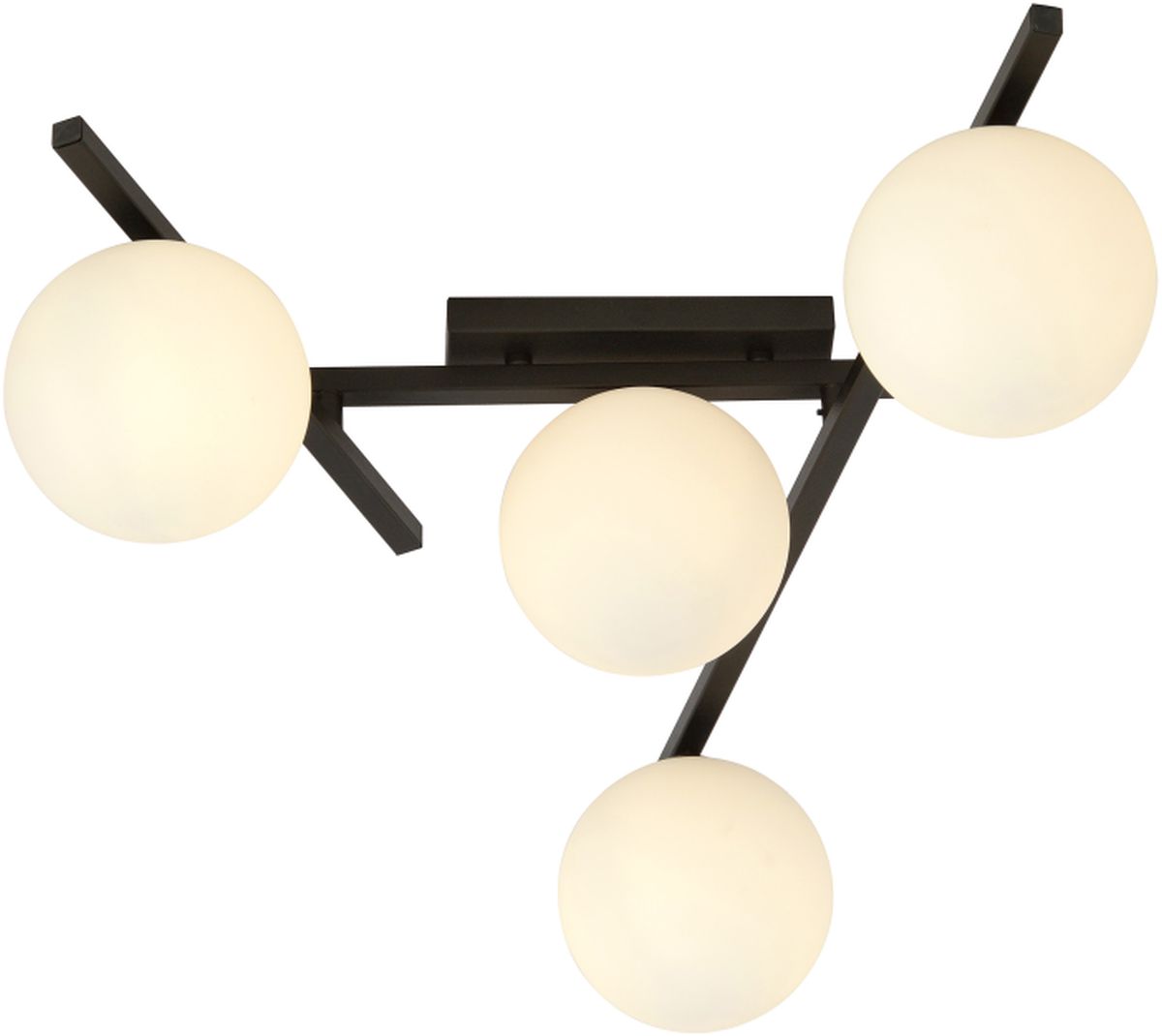 Emibig Smart plafonnier 4x10 W noir-opale 1103/4