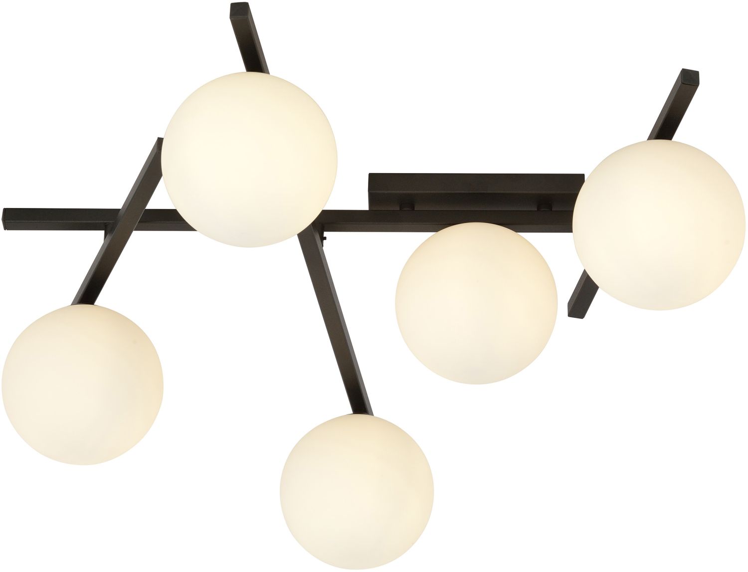 Emibig Smart plafonnier 5x10 W noir-opale 1103/5