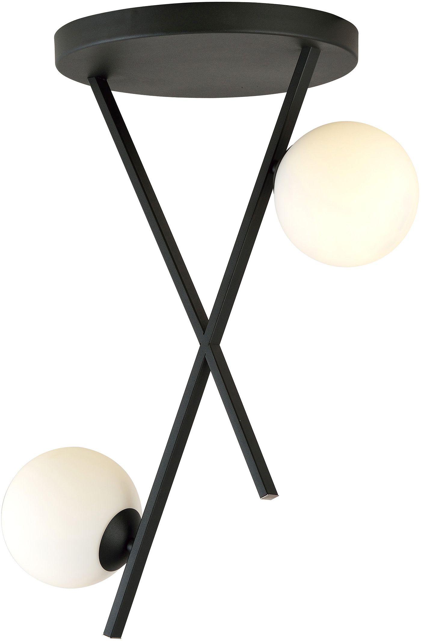 Emibig River plafonnier 2x10 W blanc-noir 1194/2