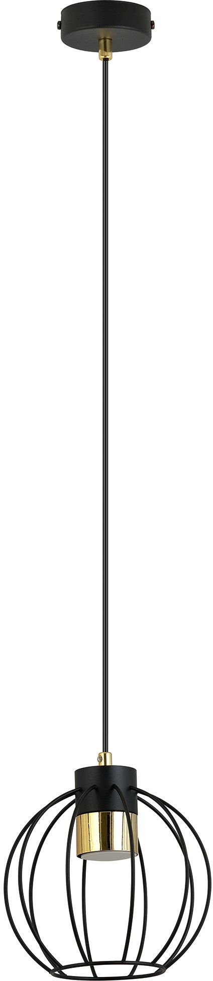 Emibig Ajax lampe suspendue 1x8 W noir-doré 1200/1