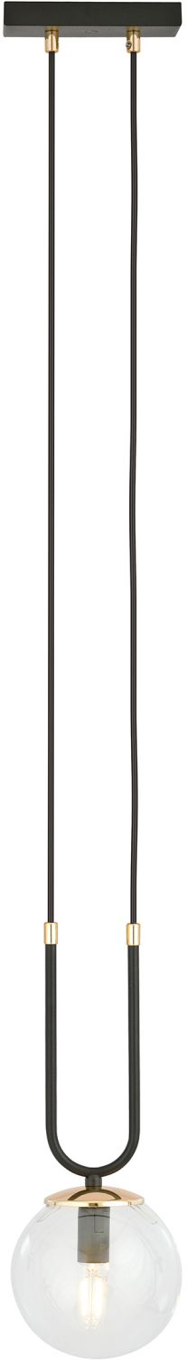 Emibig Glam lampe suspendue 1x10 W noir-transparent 1114/1