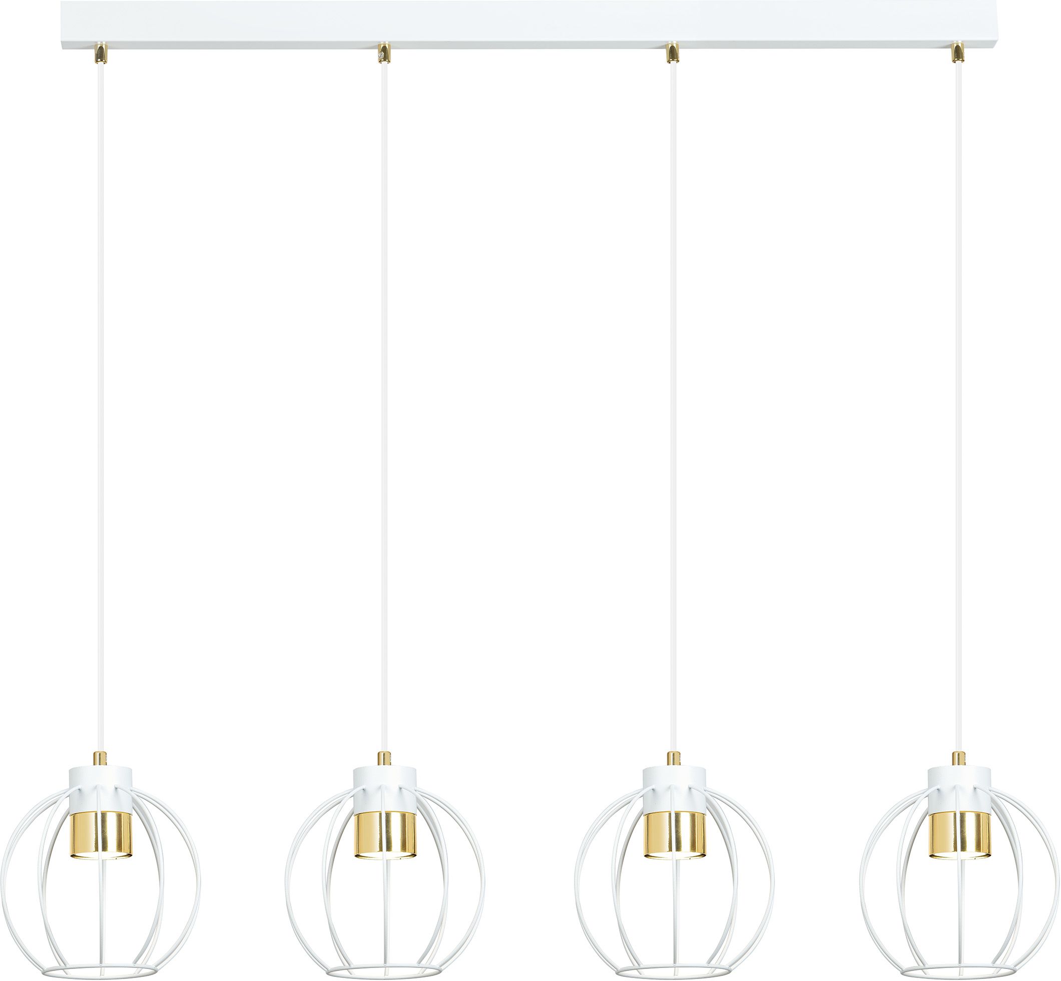 Emibig Ajax lampe suspendue 4x8 W blanc-doré 1224/4