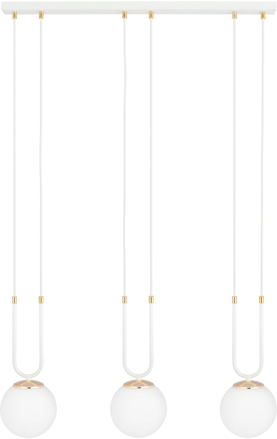 Emibig Glam lampe suspendue 3x10 W blanc-opale 1115/3
