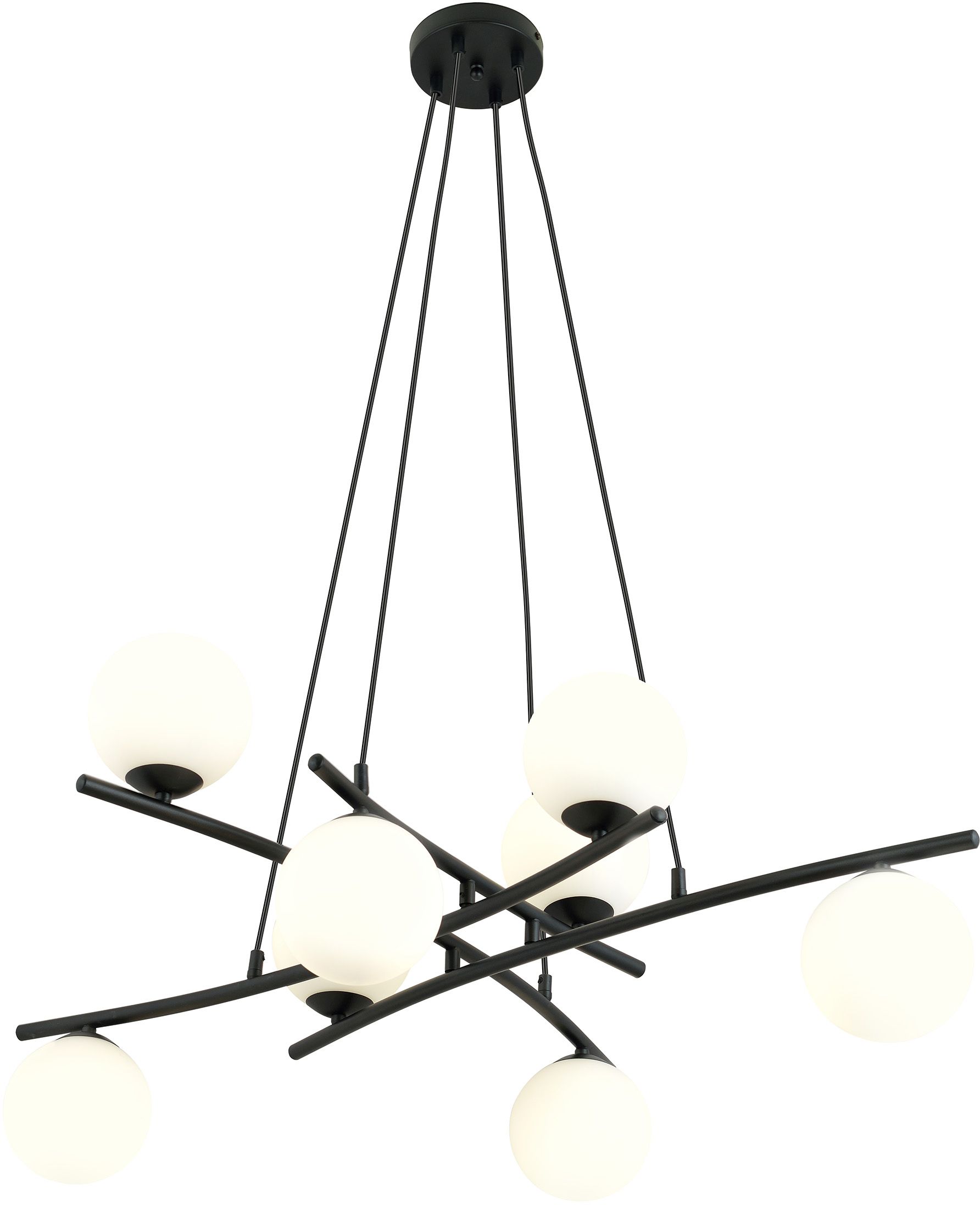 Emibig Essa lampe suspendue x10 W blanc-noir 1201/8