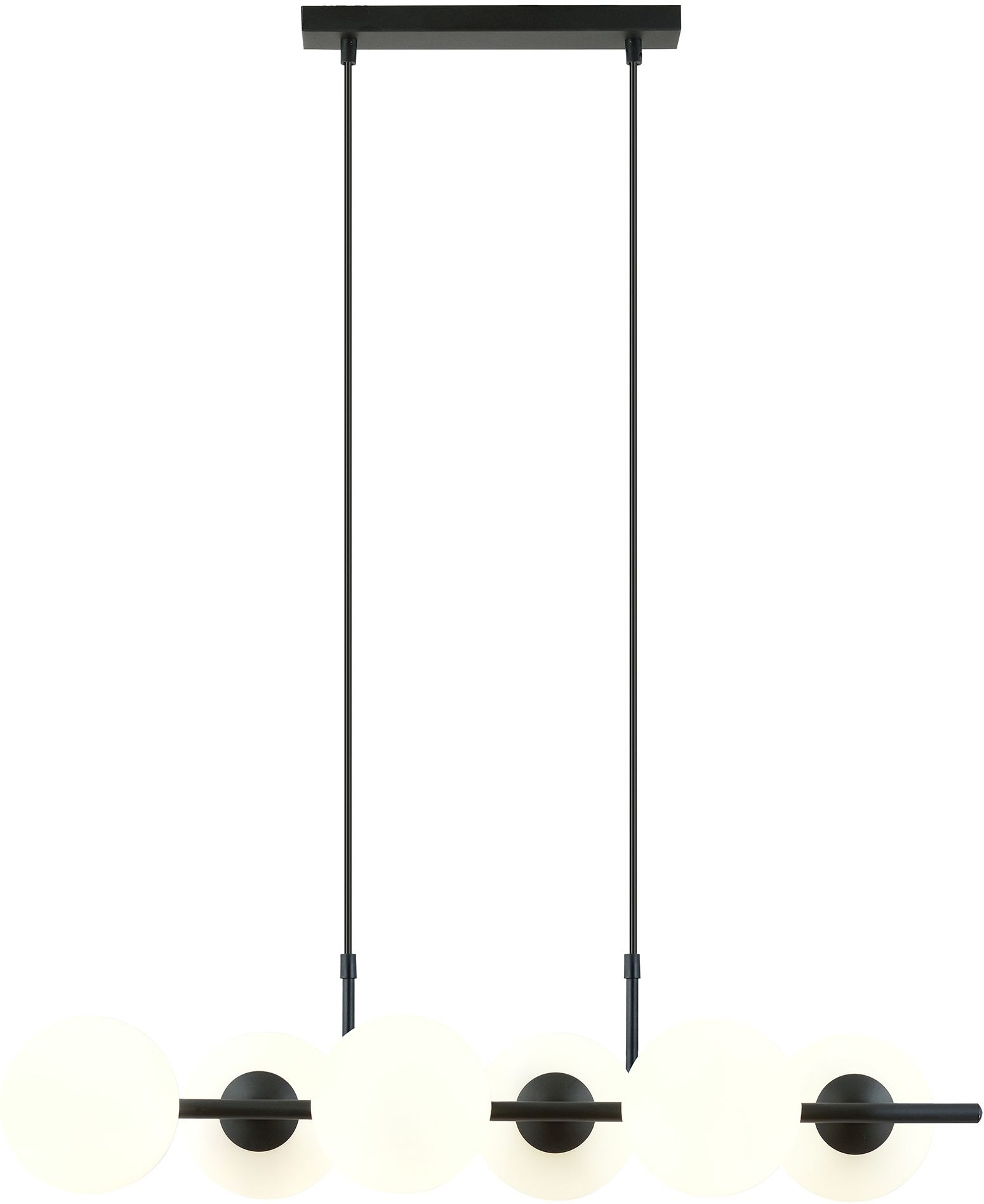 Emibig Rory lampe suspendue 6x10 W blanc-noir 1205/6