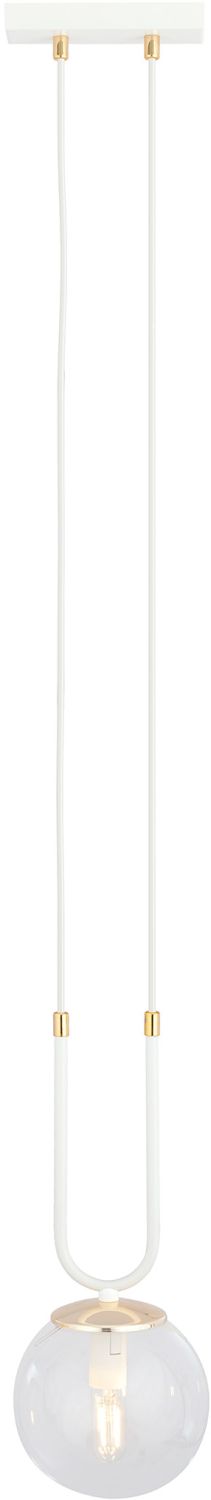 Emibig Glam lampe suspendue 1x10 W blanc-transparent 1116/1