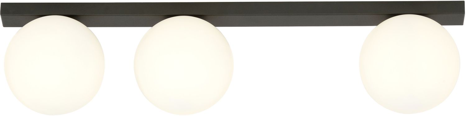 Emibig Fit plafonnier 3x10 W noir-opale 1124/3