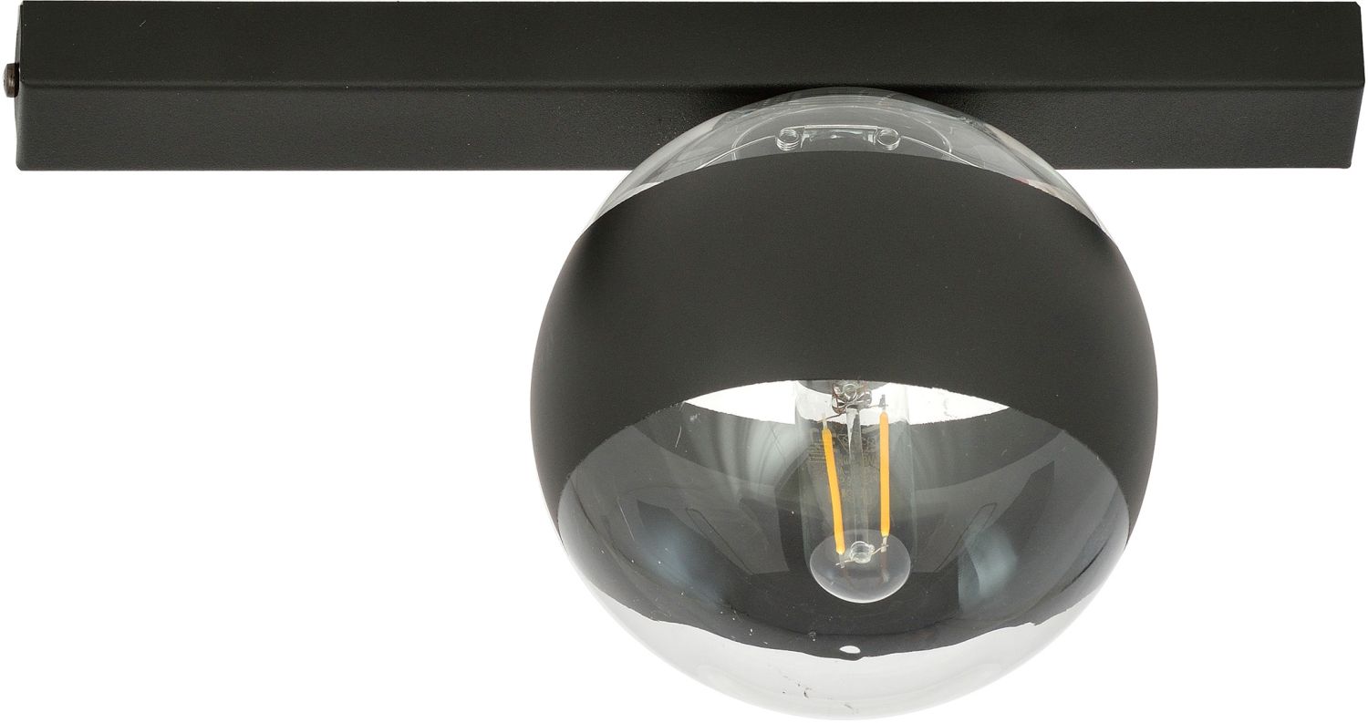 Emibig Fit Stripe plafonnier 1x10 W noir-transparent 1123/1