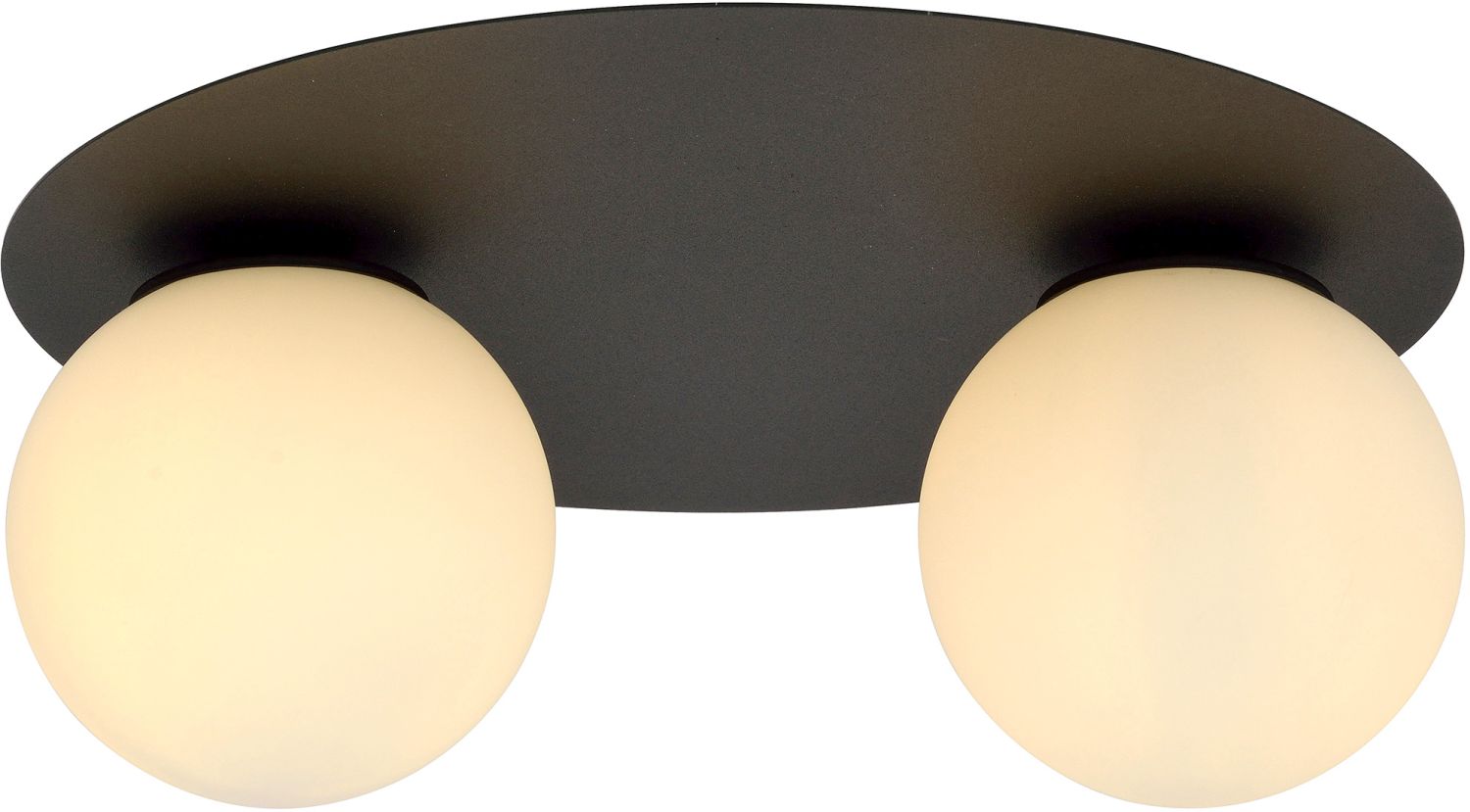 Emibig Solar plafonnier 2x10 W noir-opale 1127/2