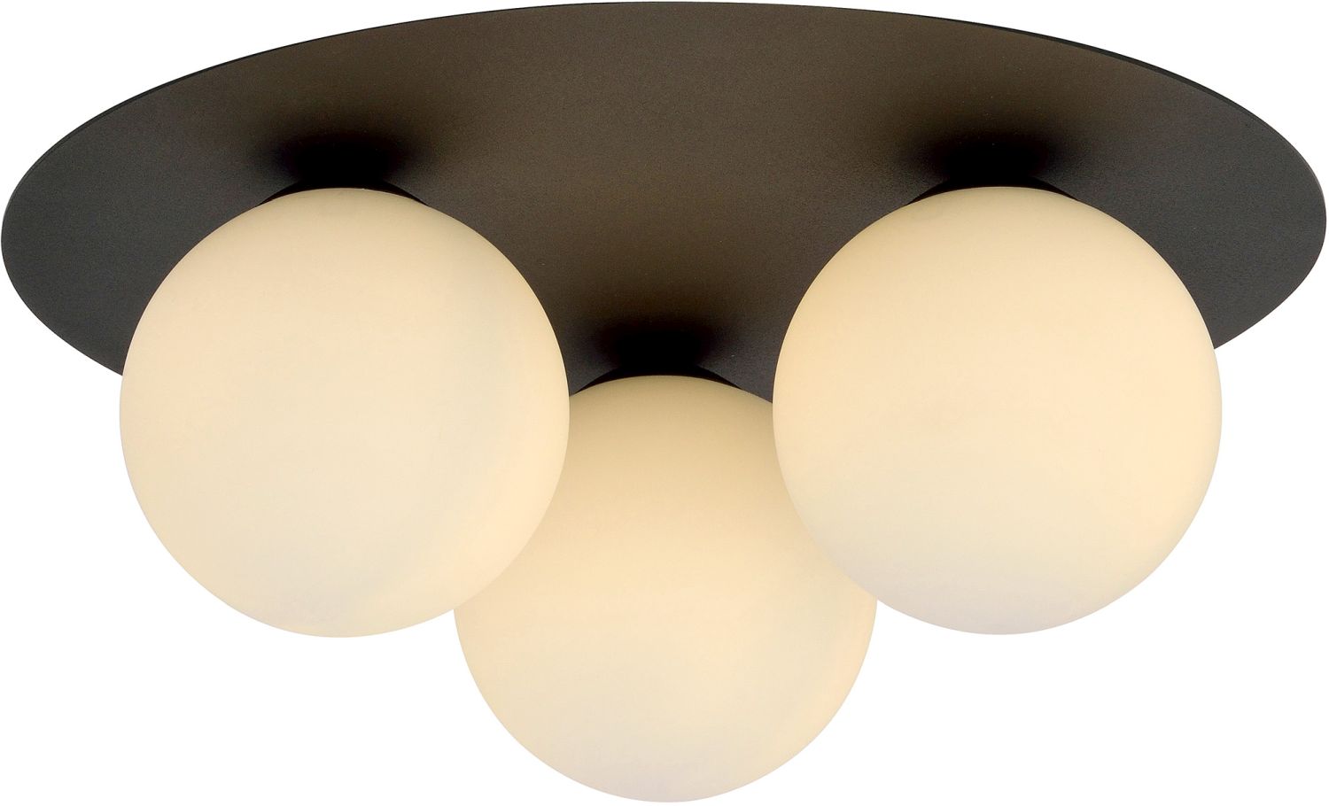 Emibig Solar plafonnier 3x10 W noir-opale 1127/3