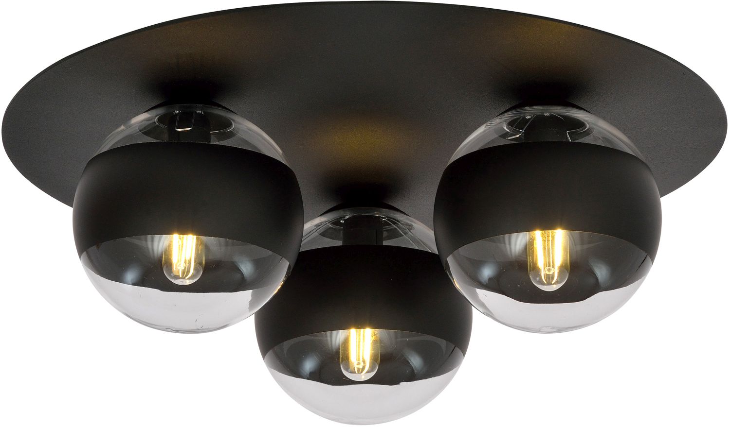 Emibig Solar Stripe plafonnier 3x10 W noir-transparent 1129/3