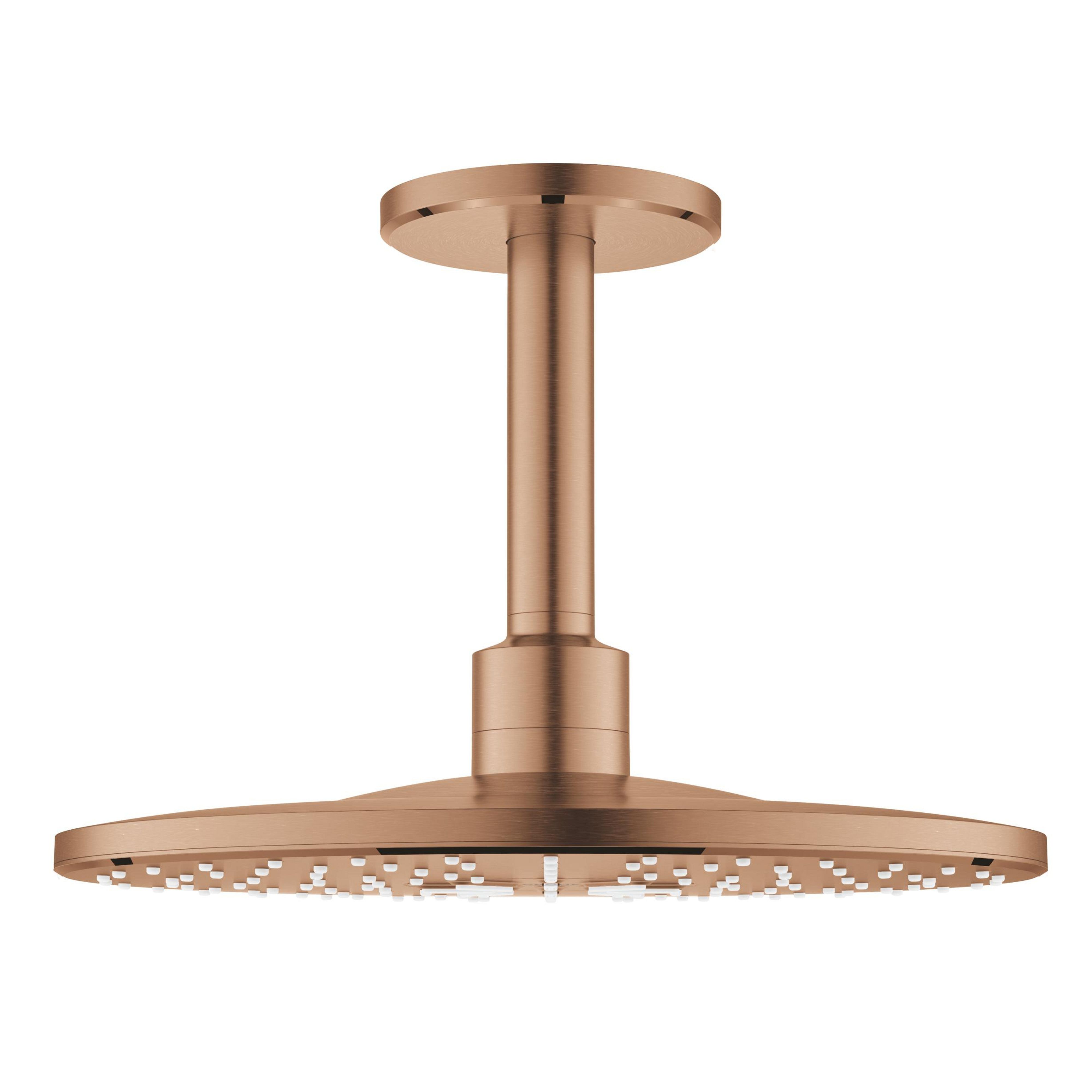 Grohe Rainshower douche à effet de pluie avec bras 31x31 cm ronde Brushed Warm Sunset 26477DL0