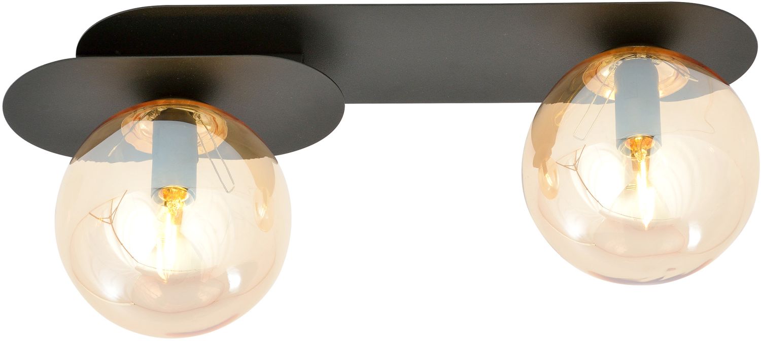 Emibig Plaza plafonnier 2x10 W noir-ambré 1120/2