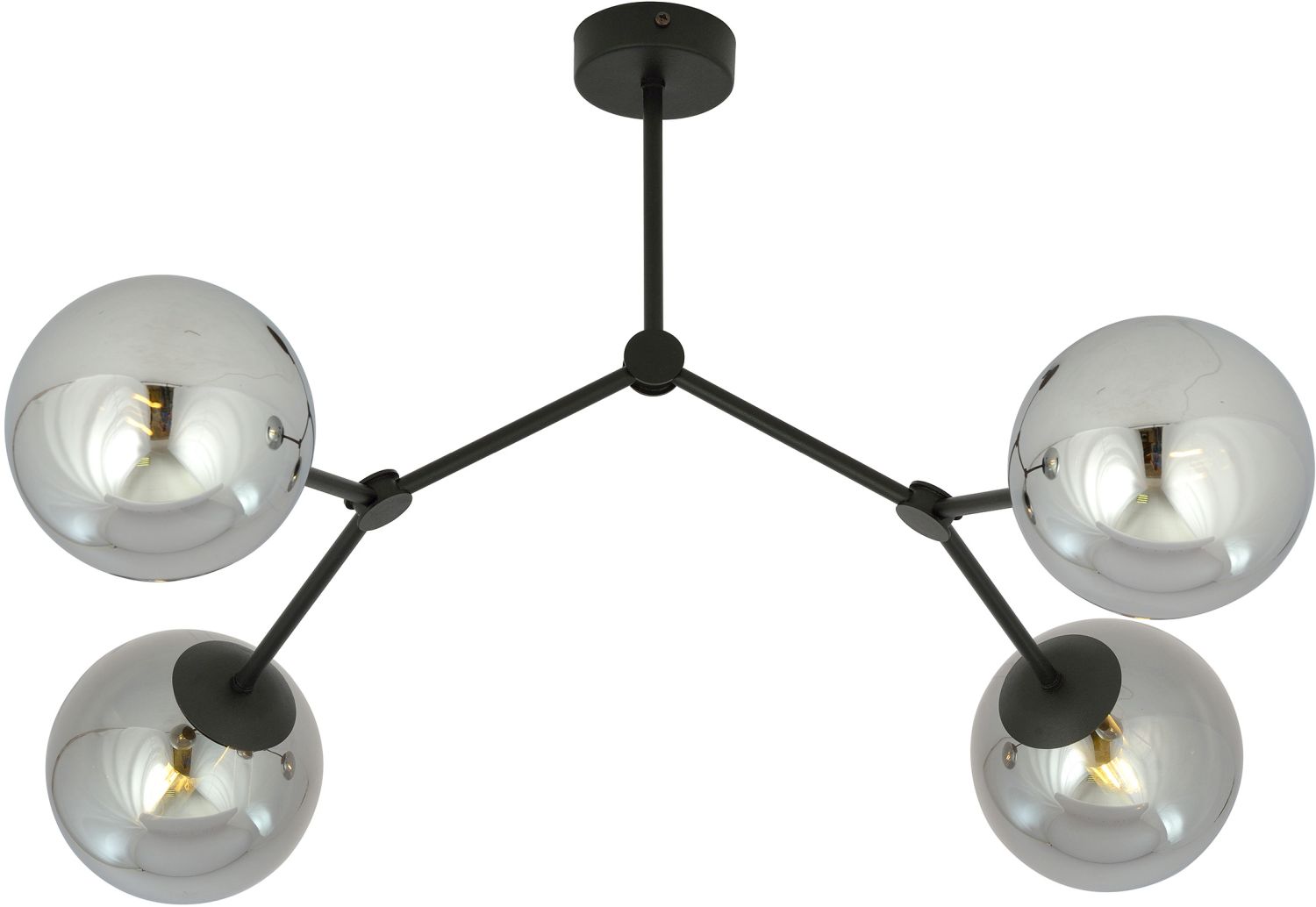 Emibig Space plafonnier 4x10 W noir-graphite 1134/4