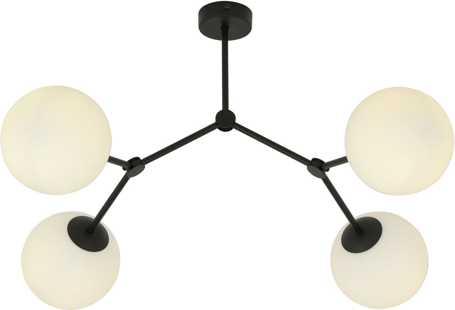 Emibig Space plafonnier 4x10 W noir-opale 1133/4