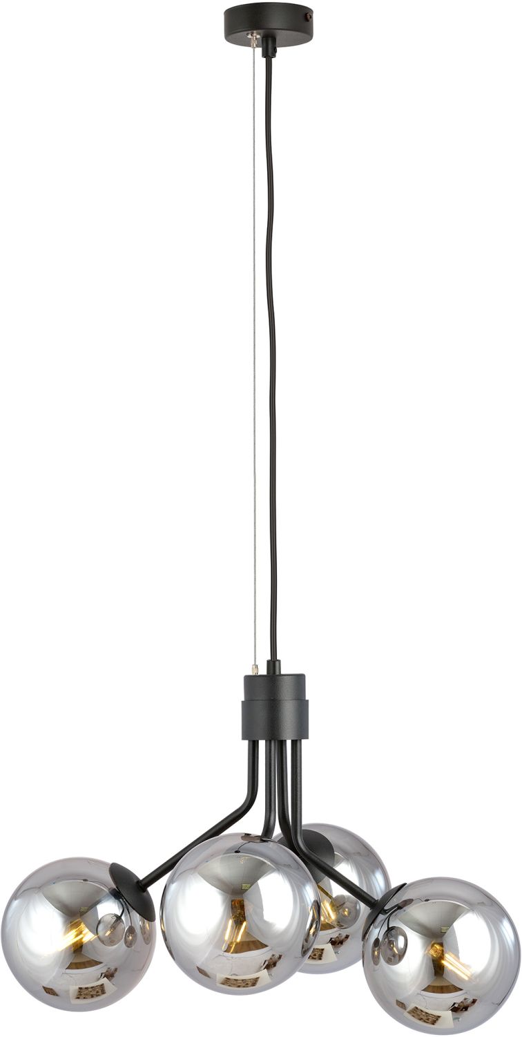 Emibig Nova lampe suspendue 4x10 W noir-graphite 1140/4