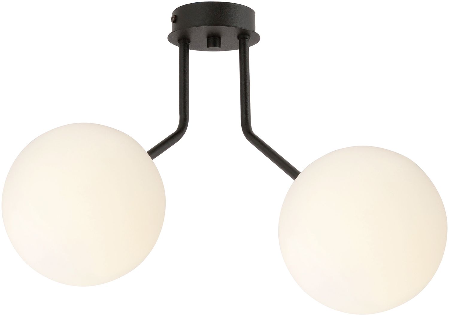 Emibig Nova plafonnier 2x10 W noir-opale 1138/2