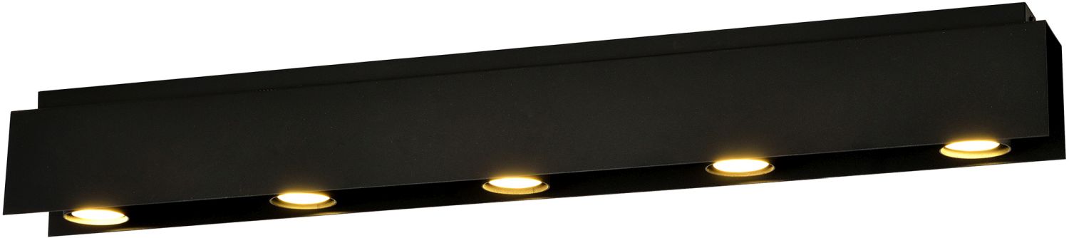 Emibig Kenno plafonnier 5x8 W noir 1141/5