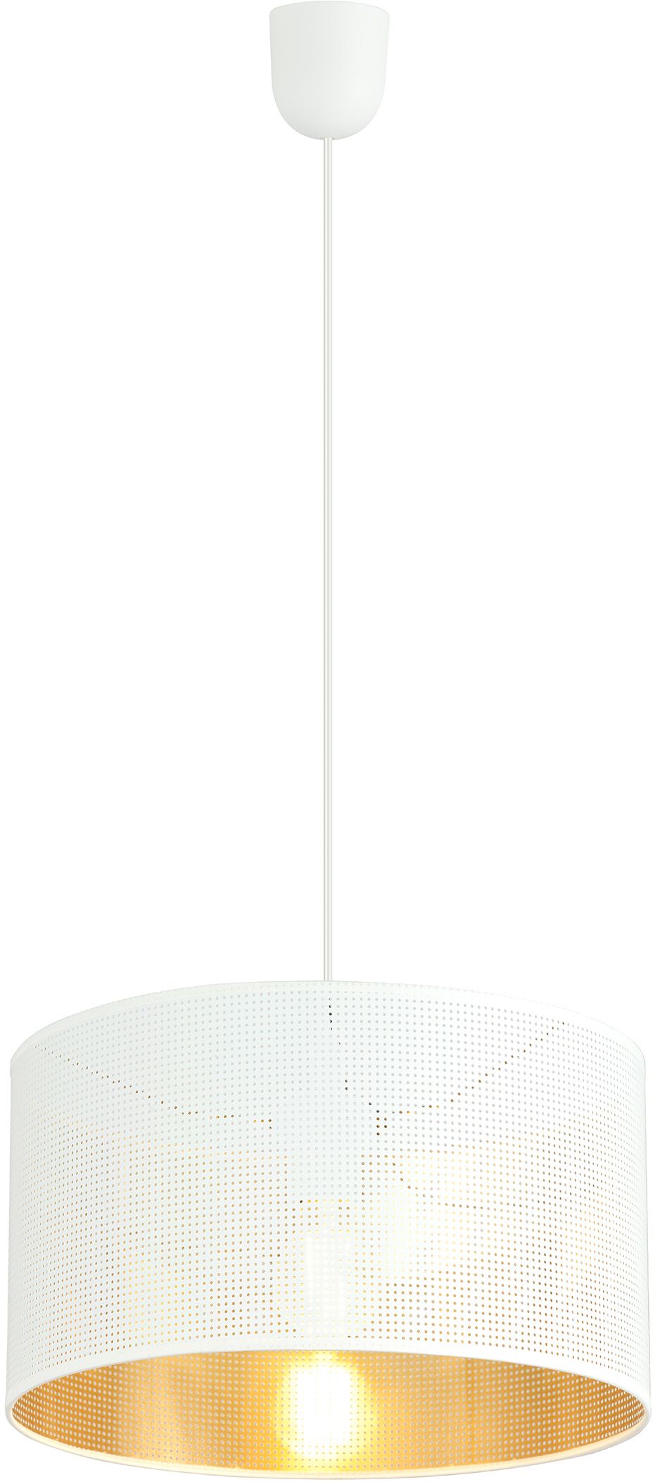 Emibig Aston lampe suspendue 1x15 W blanc-doré 1147/1