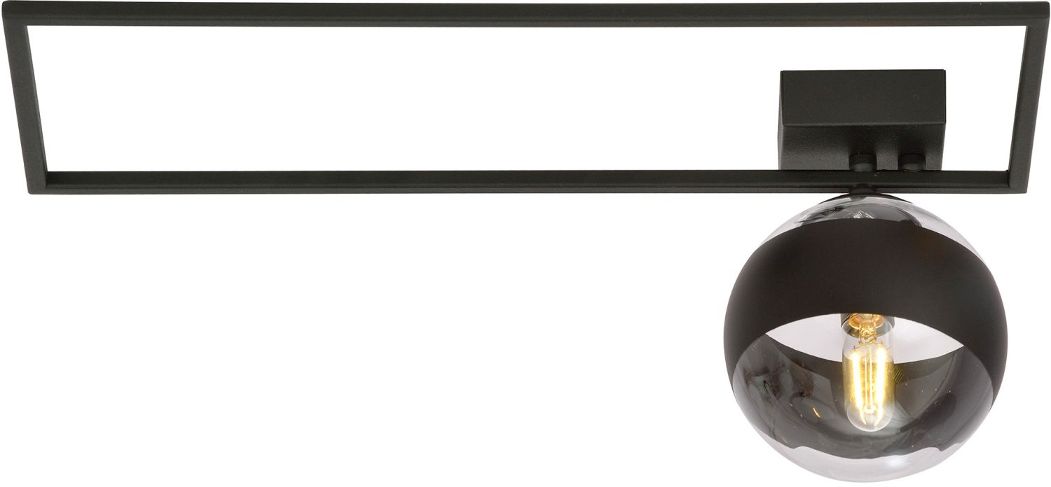 Emibig Imago Stripe plafonnier 1x10 W noir-transparent 1132/1A