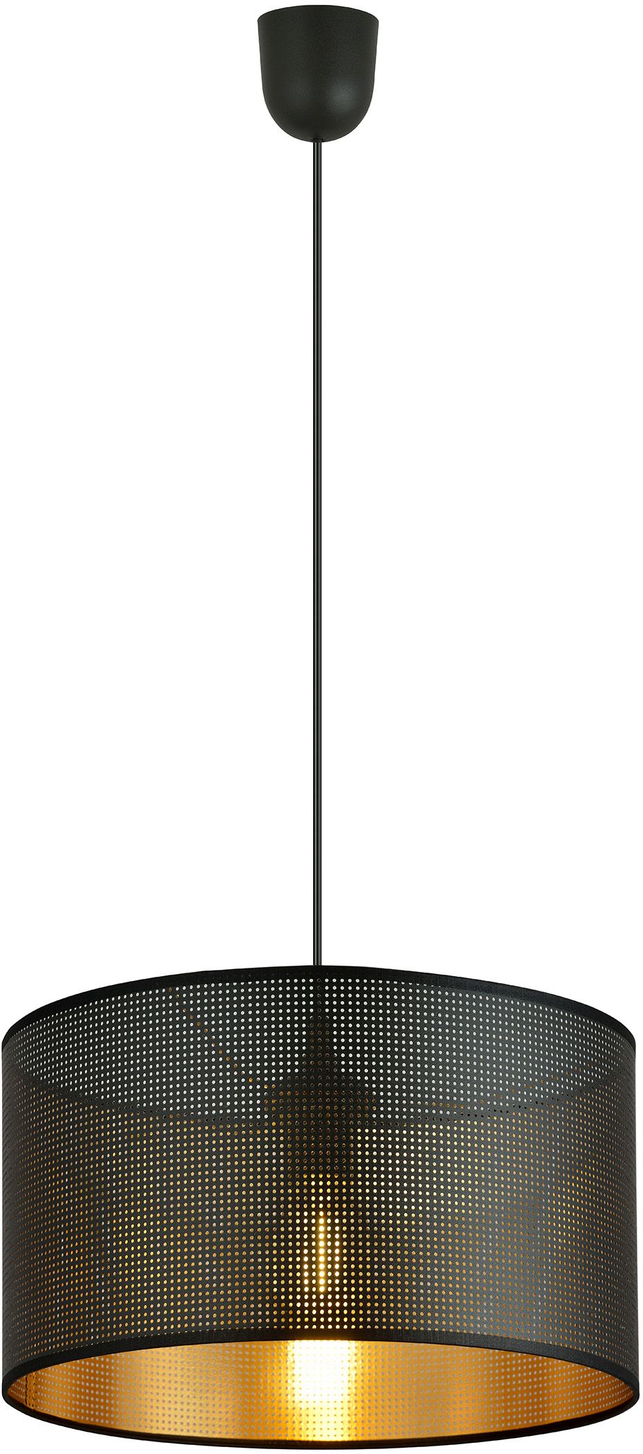 Emibig Aston lampe suspendue 1x15 W noir-doré 1148/1