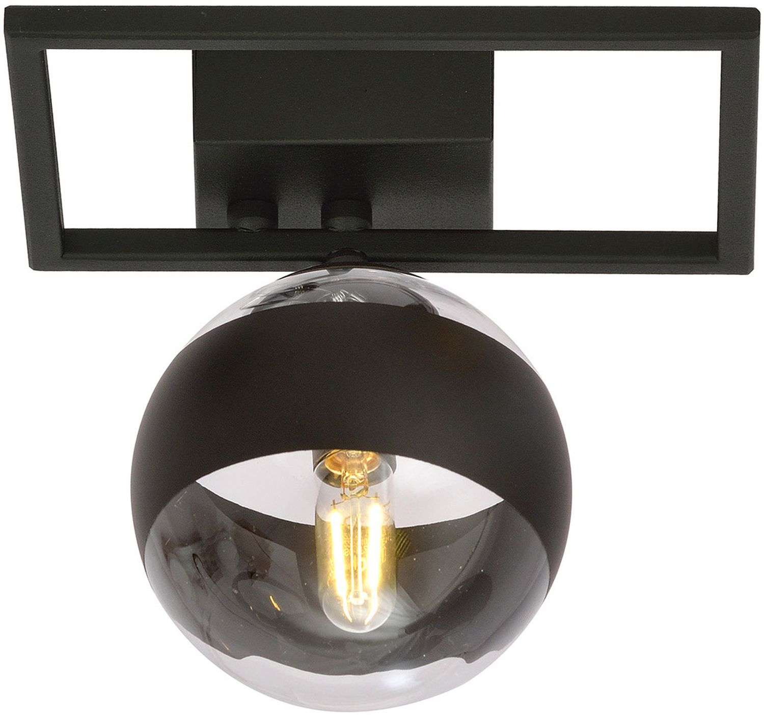 Emibig Imago Stripe plafonnier 1x10 W noir-transparent 1132/1E