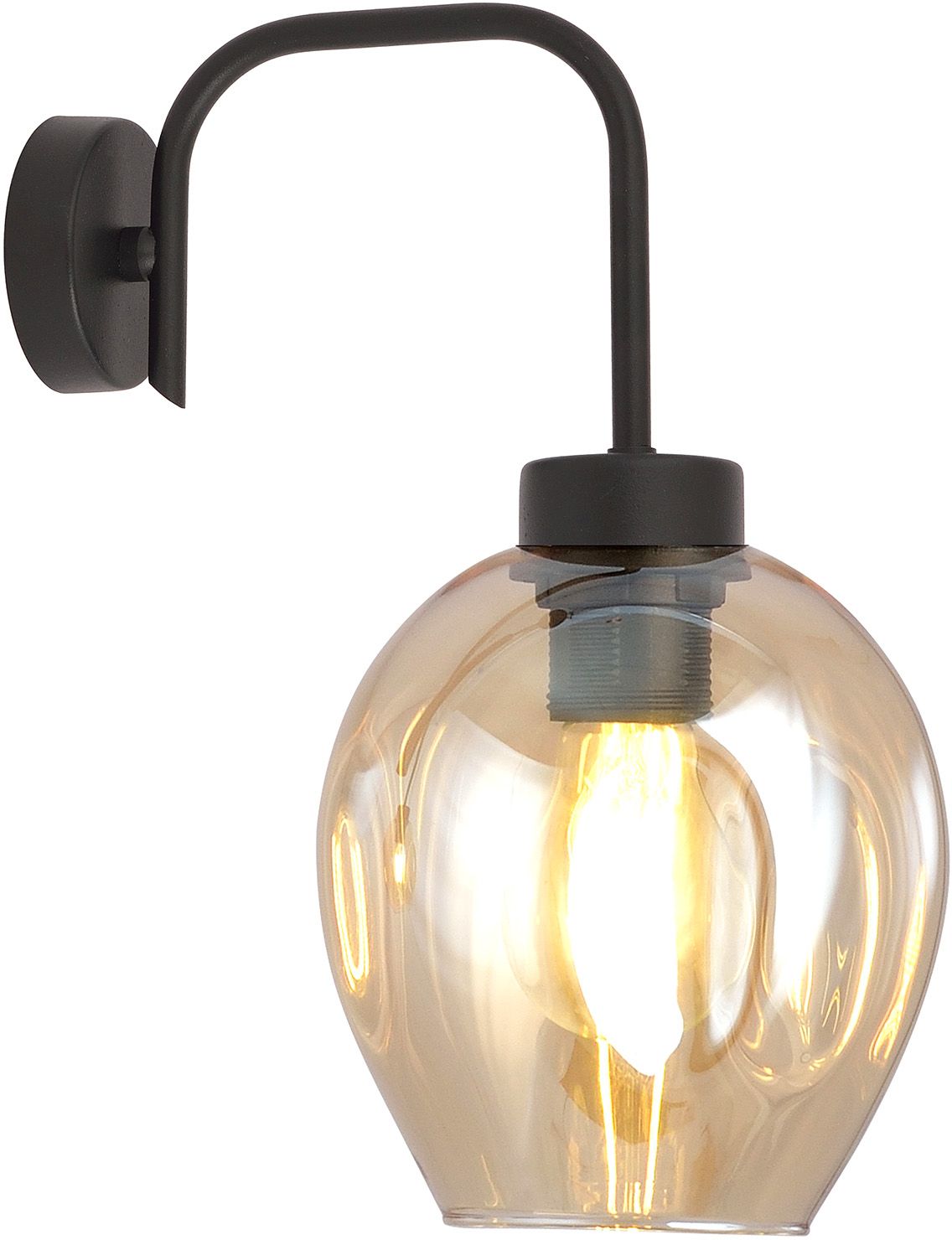 Emibig Lukka applique murale 1x15 W noir-ambre 1165/K1