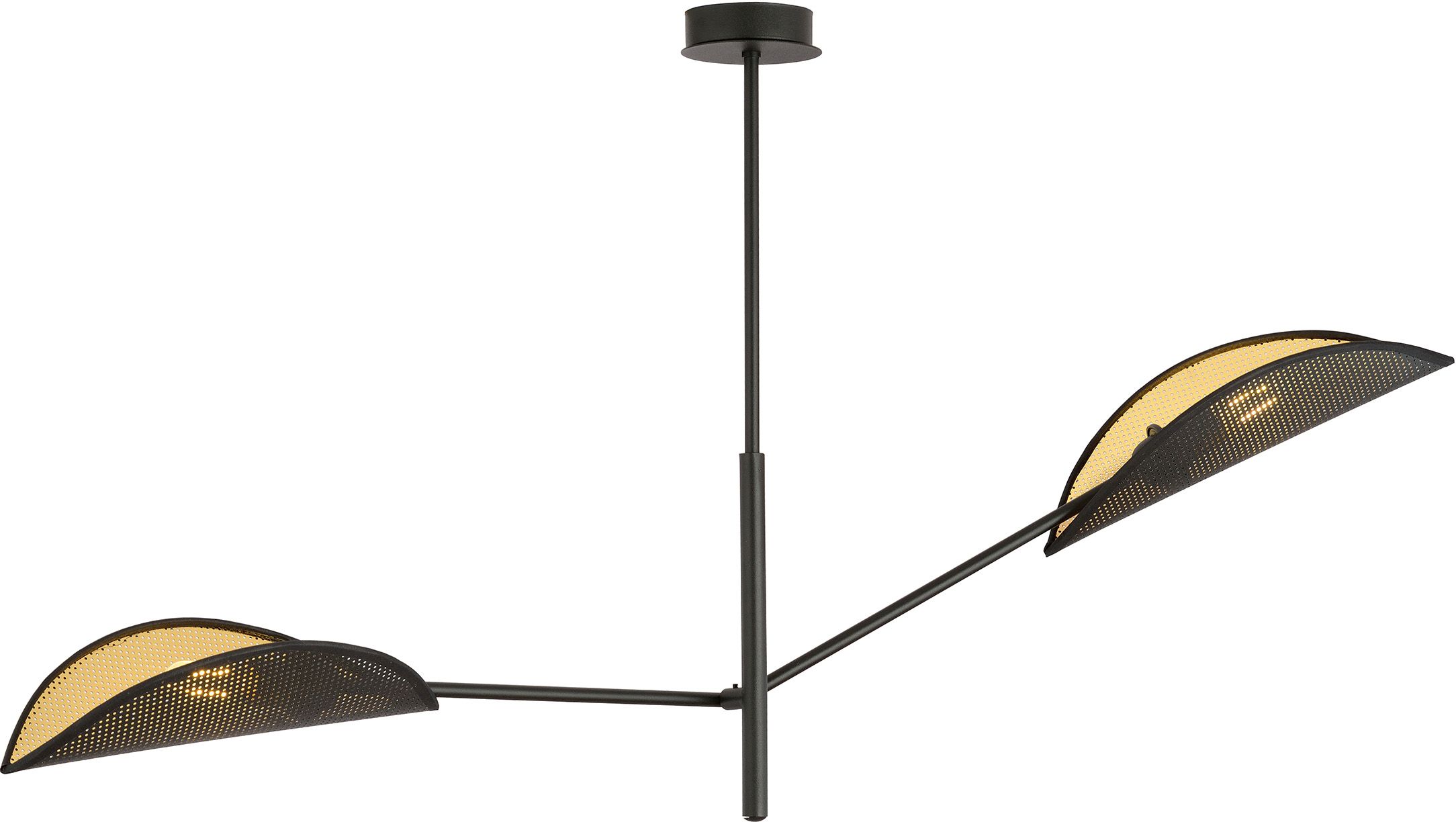 Emibig Vene plafonnier 2x10 W noir-doré 1158/2