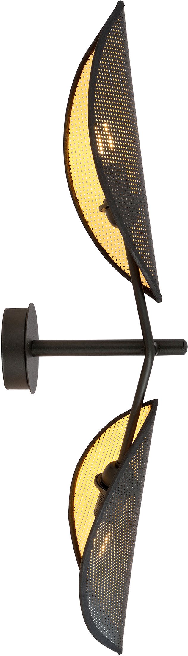 Emibig Vene applique murale 2x10 W noir-doré 1158/K2