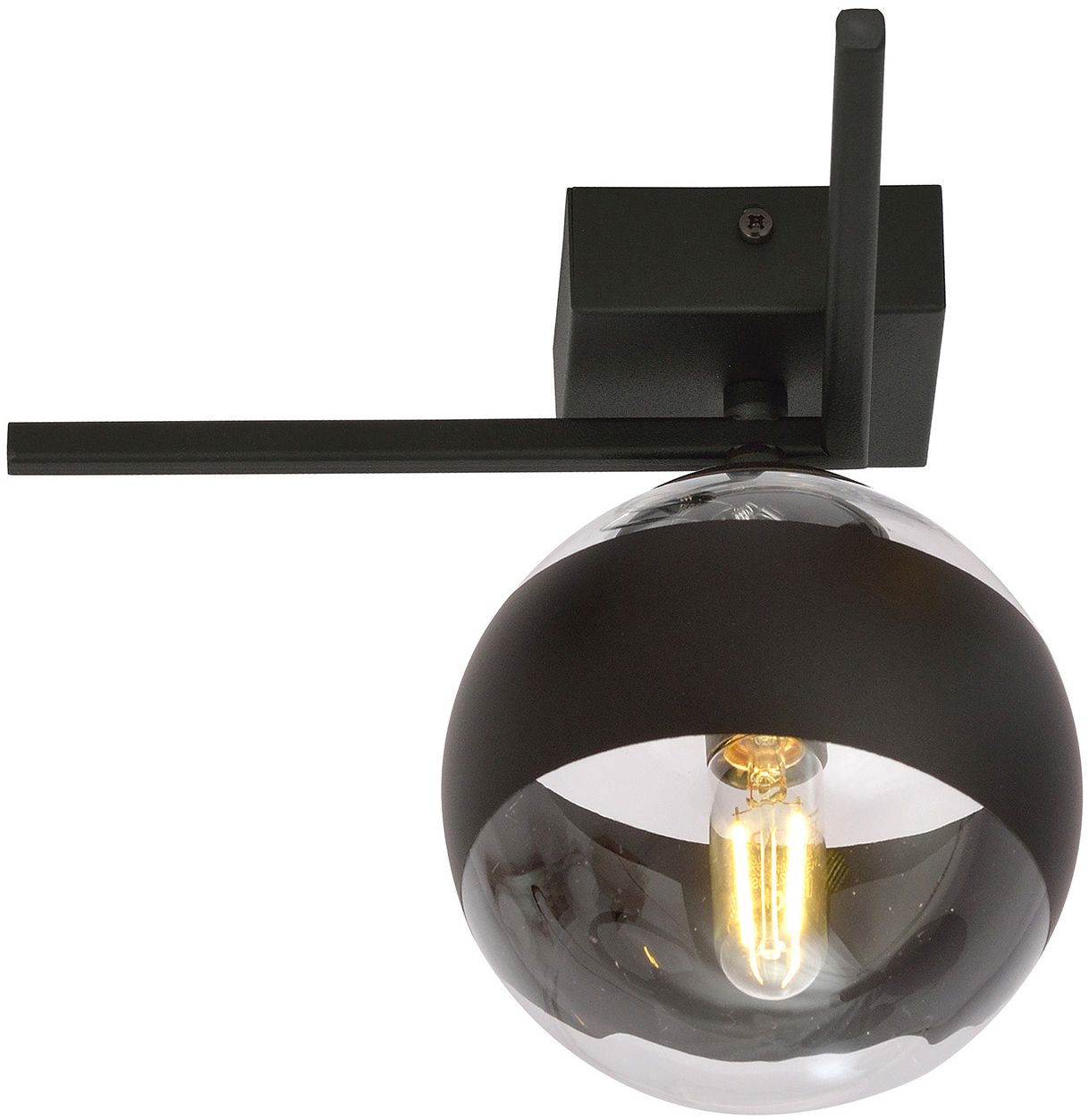 Emibig Imago Stripe plafonnier 1x10 W noir-transparent 1132/1G