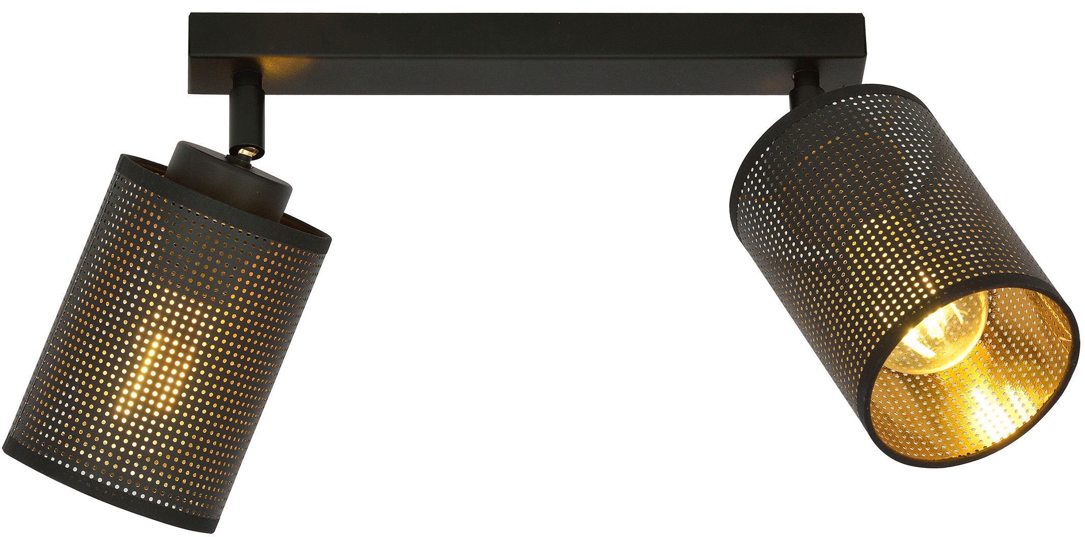 Emibig Bronx plafonnier 2x15 W noir-doré 1152/2