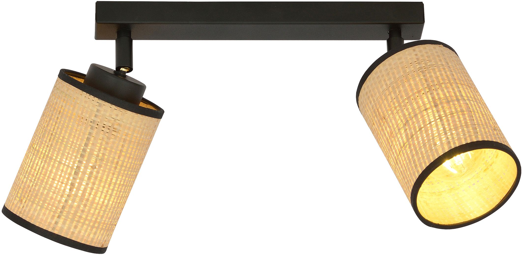 Emibig Yoga plafonnier 2x15 W noir-beige 1151/2