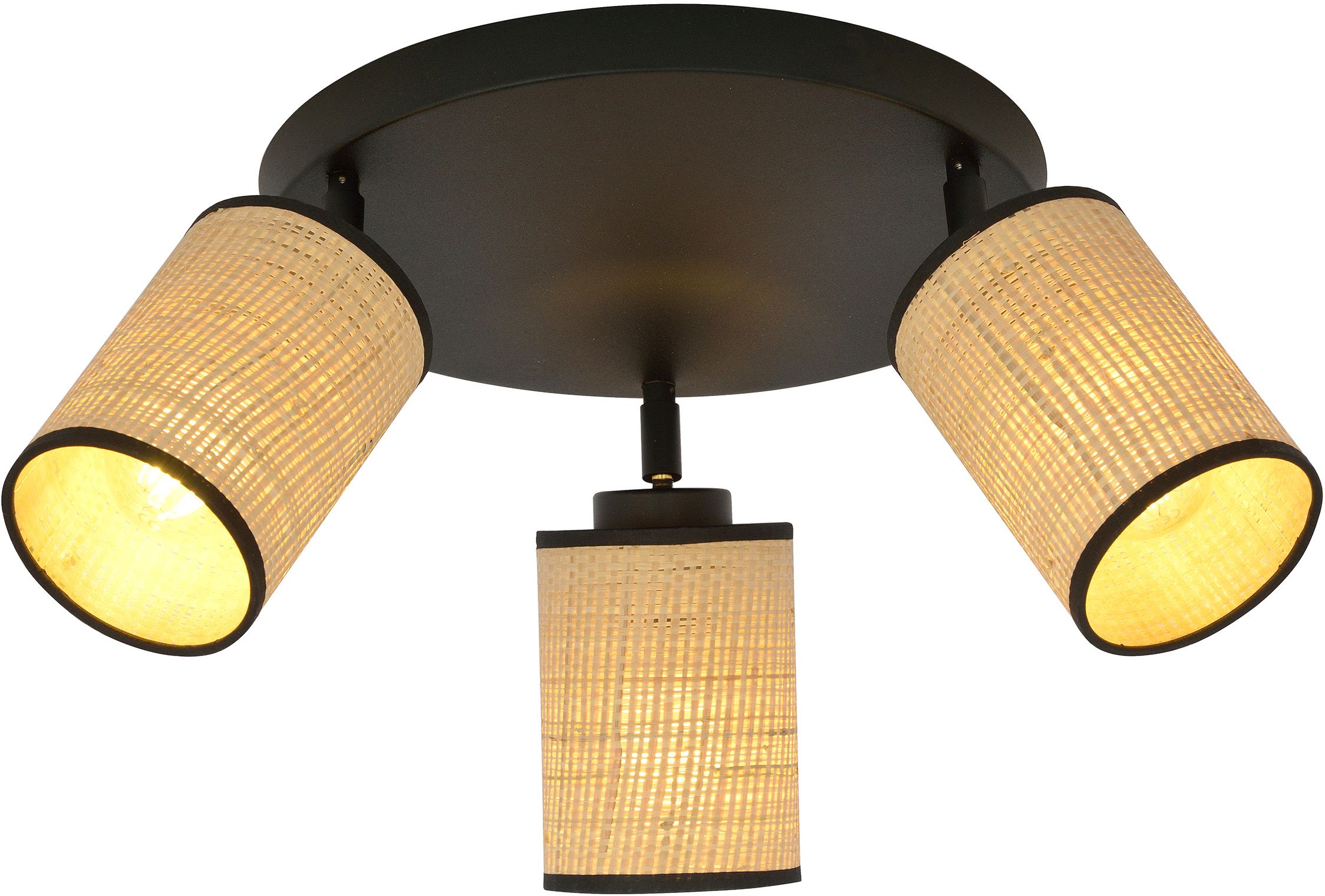 Emibig Yoga plafonnier 3x15 W noir-beige 1151/3PREM