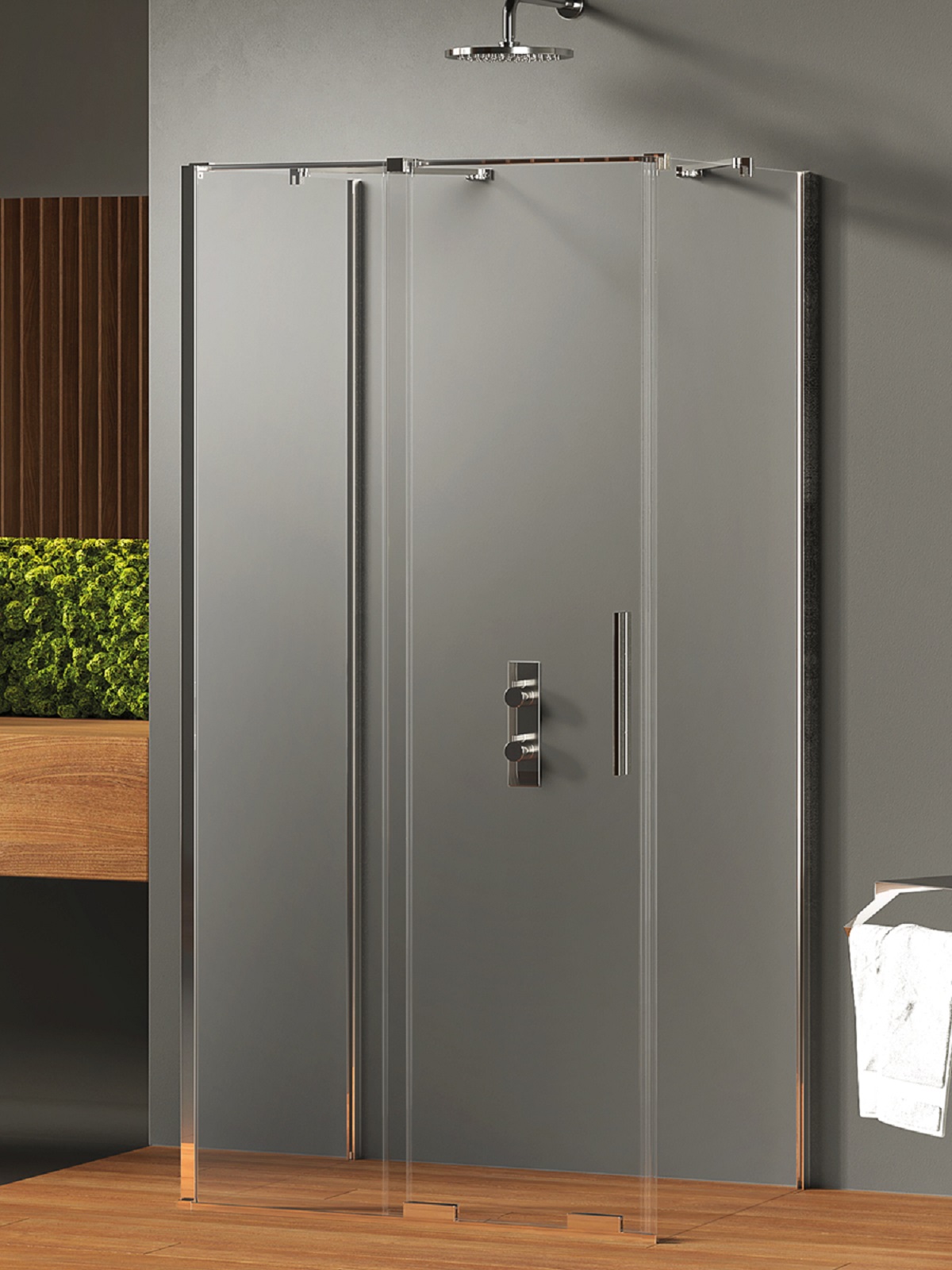 New Trendy Smart kabina prysznicowa 140x80 cm prostokątna chrom połysk/szkło przezroczyste EXK-4082