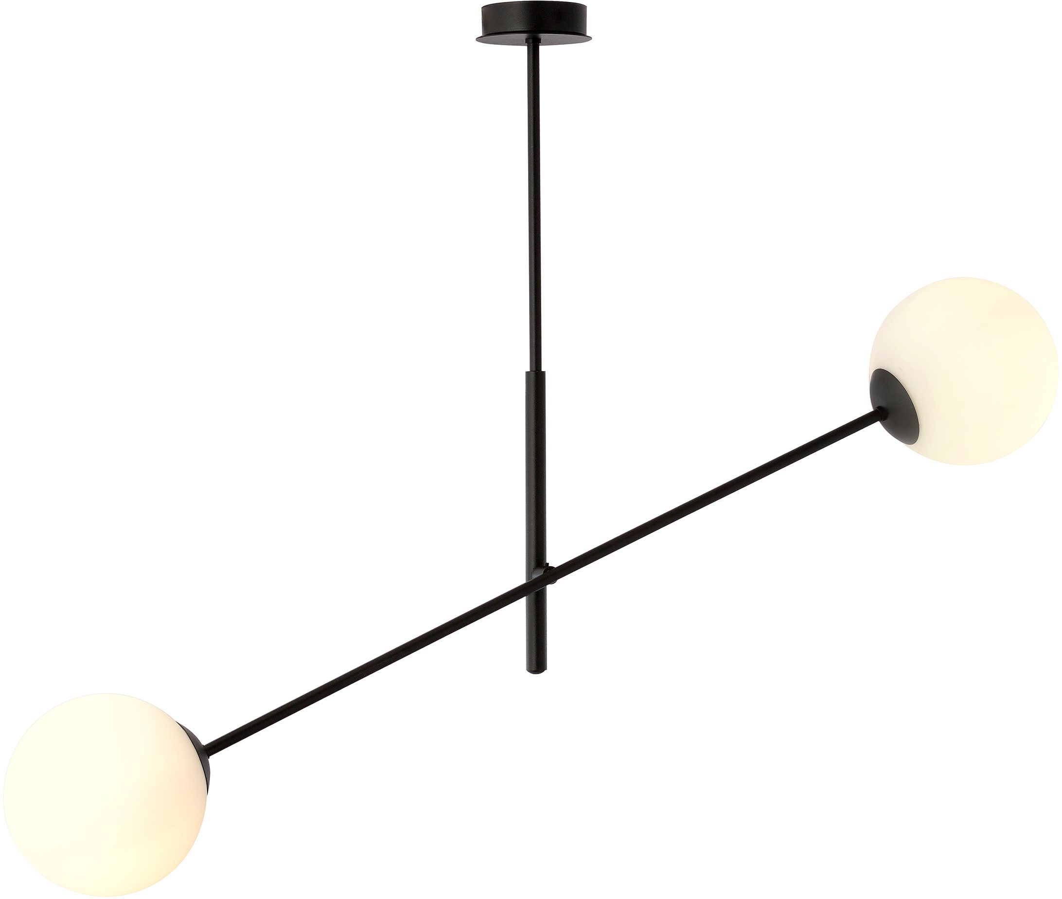 Emibig Linear plafonnier 2x10 W blanc-noir 1169/2