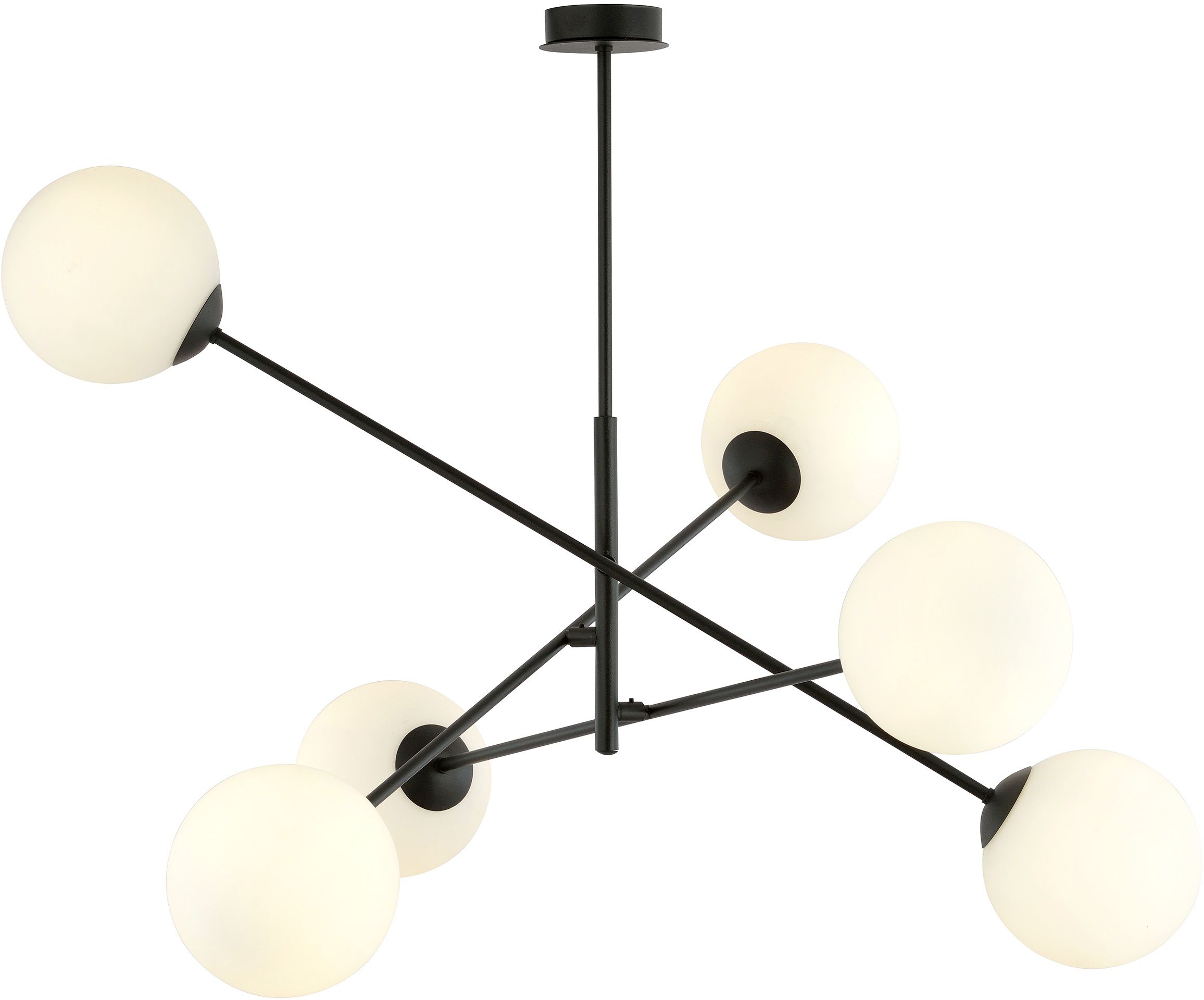 Emibig Linear plafonnier 6x10 W blanc-noir 1169/6