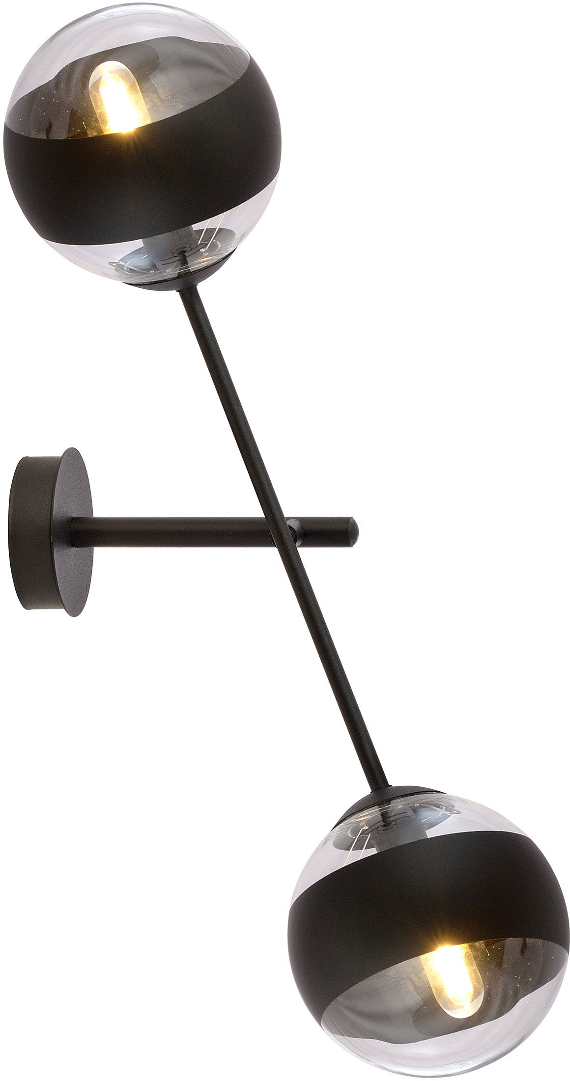 Emibig Linear applique murale 2x10 W noir-transparent 1168/K2