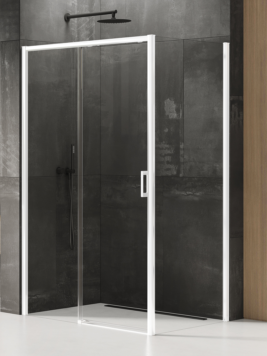 New Trendy Prime White kabina prysznicowa 140x70 cm lewa biały mat/szkło przezroczyste D-0408A/D-0218B