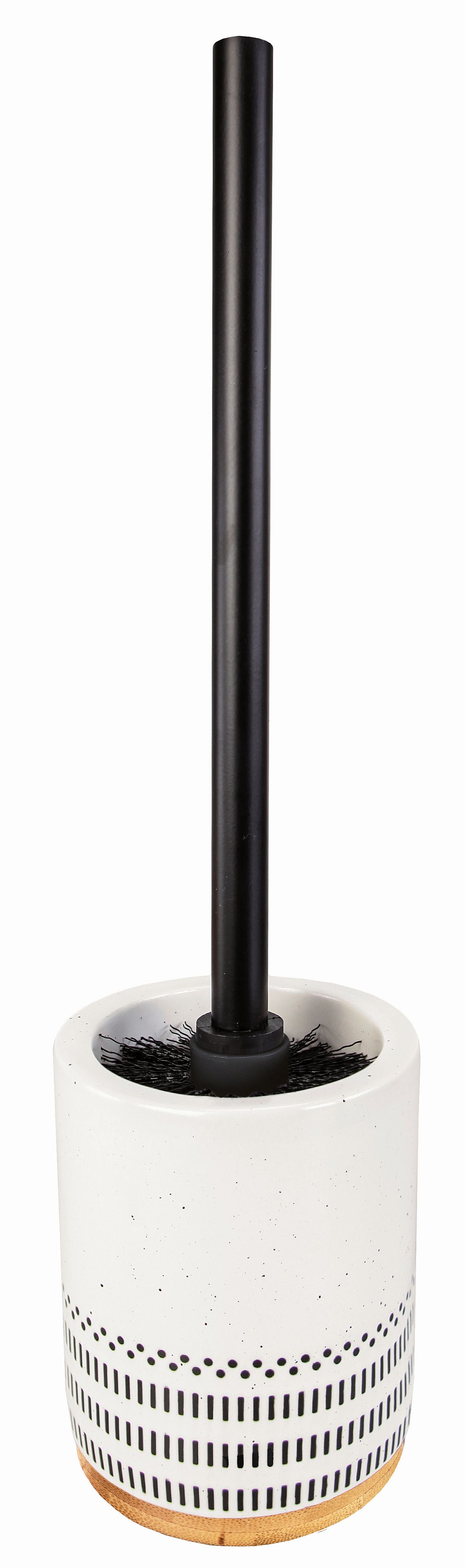 Kleine Wolke Alva brosse wc avec manche posé blanc-noir 8095185856