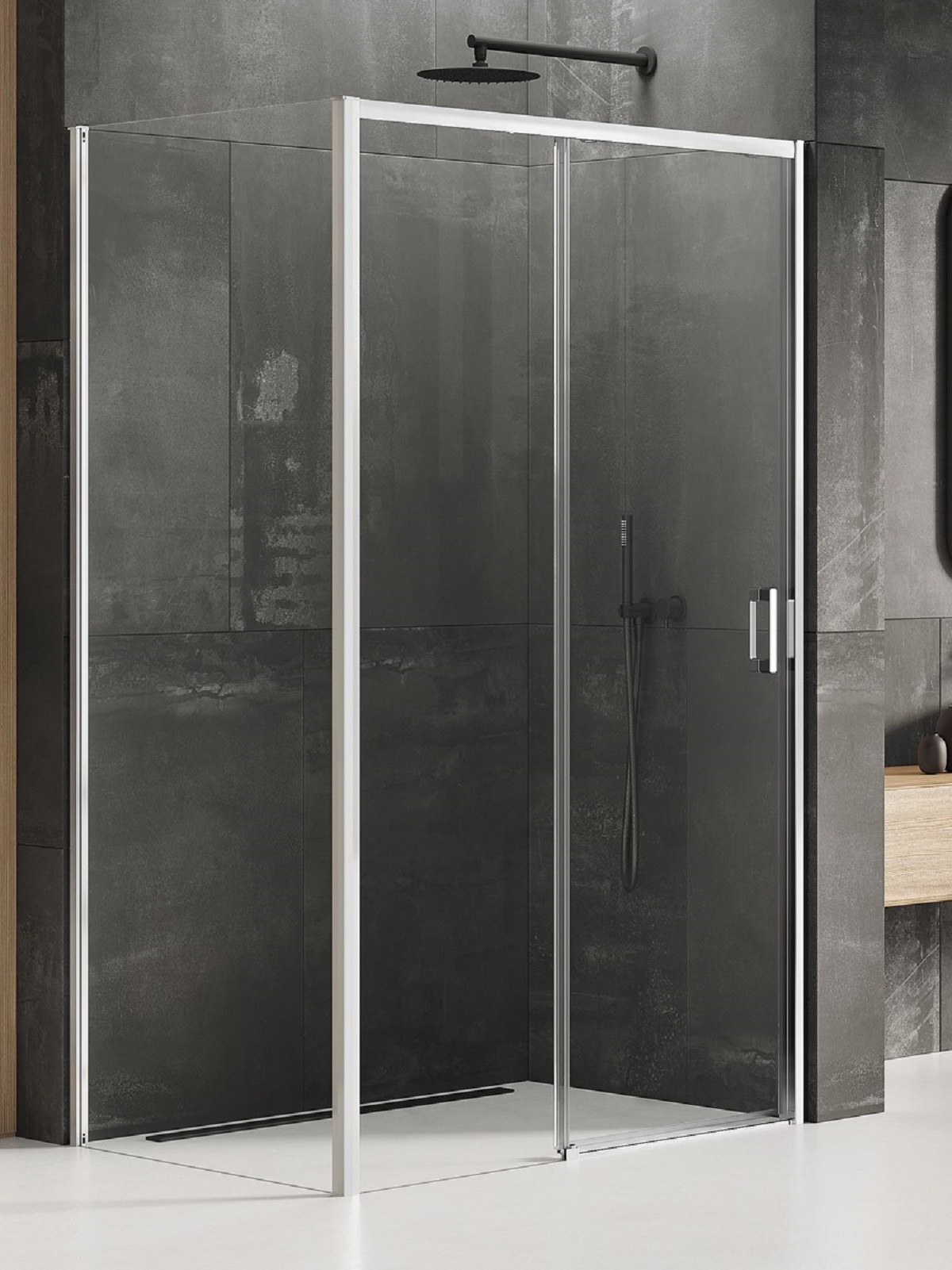 New Trendy Prime kabina prysznicowa 160x80 cm prostokątna chrom połysk/szkło przezroczyste K-1221
