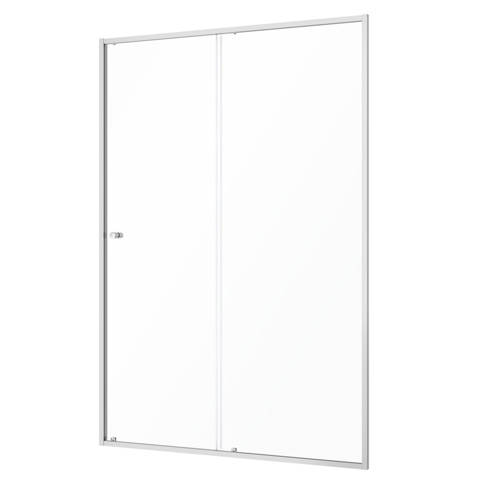 Sealskin Contour porte de douche 120 cm coulissant brossé/verre transparent CD121206325100