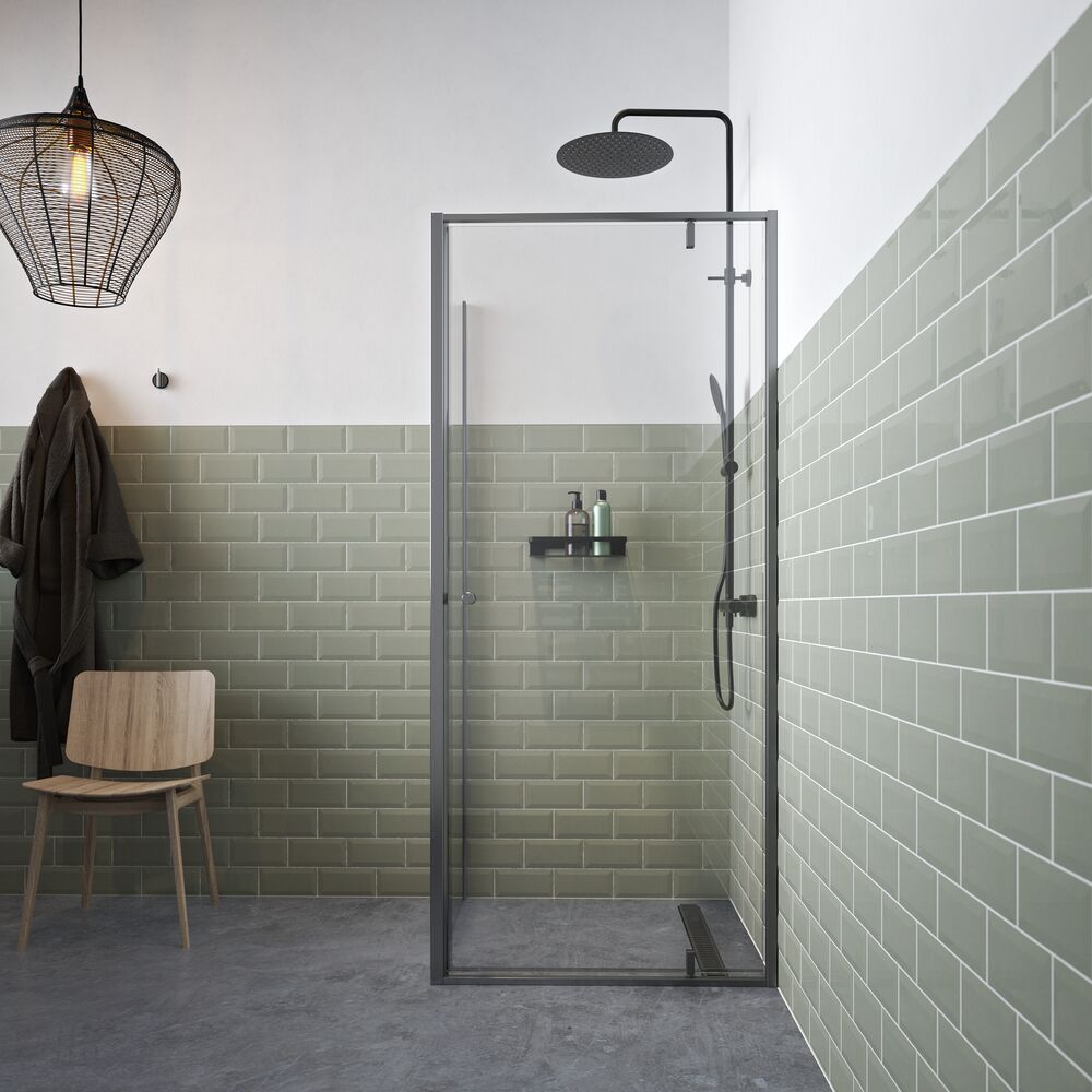 Sealskin Contour cabine de douche 90x90 cm carrée mat/verre transparent CD180906145100