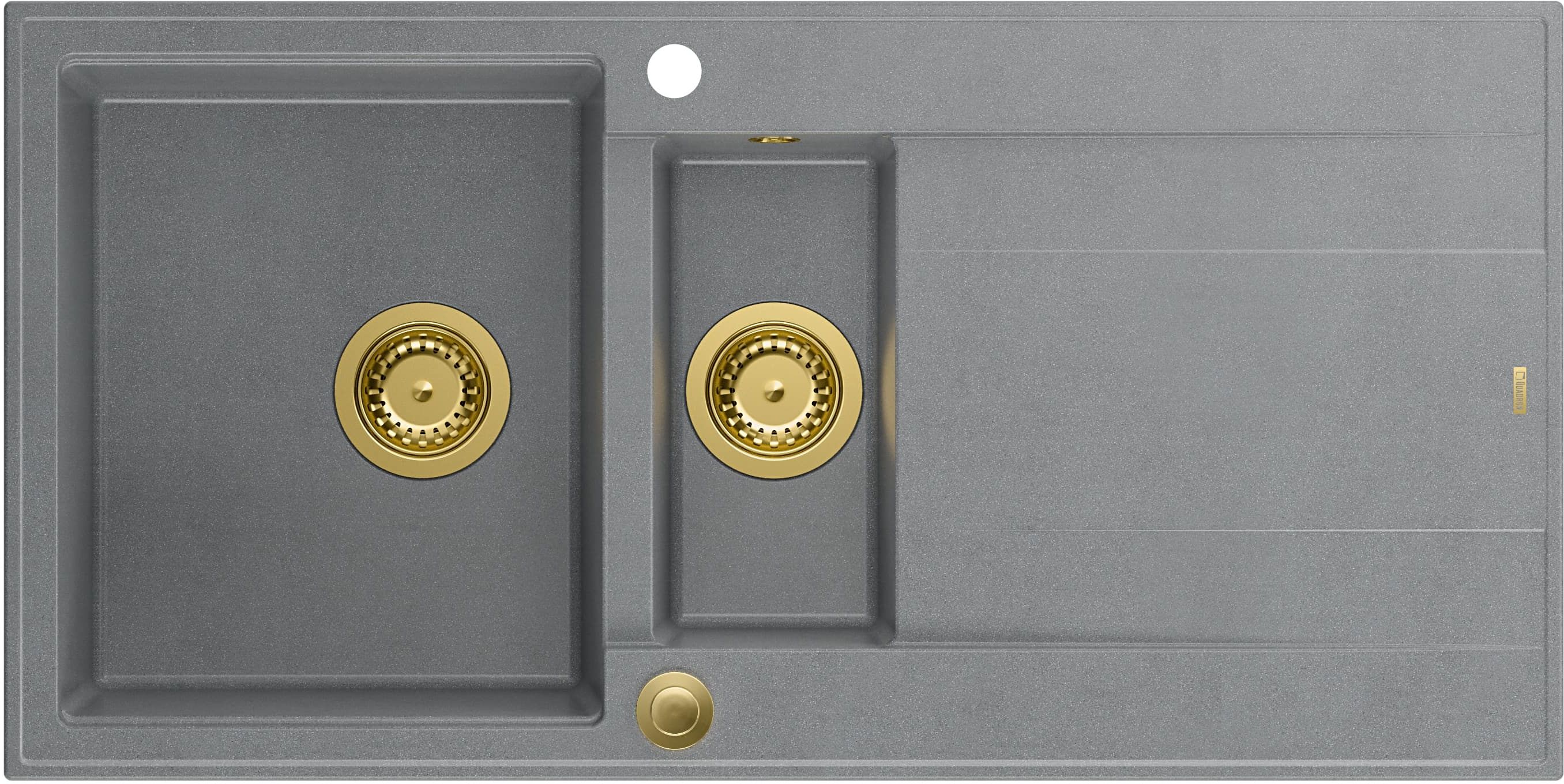 Quadron Evan évier graniteq 100x50 cm gris/graphite/onyx HQE5510050U5_PVDG1_P2O