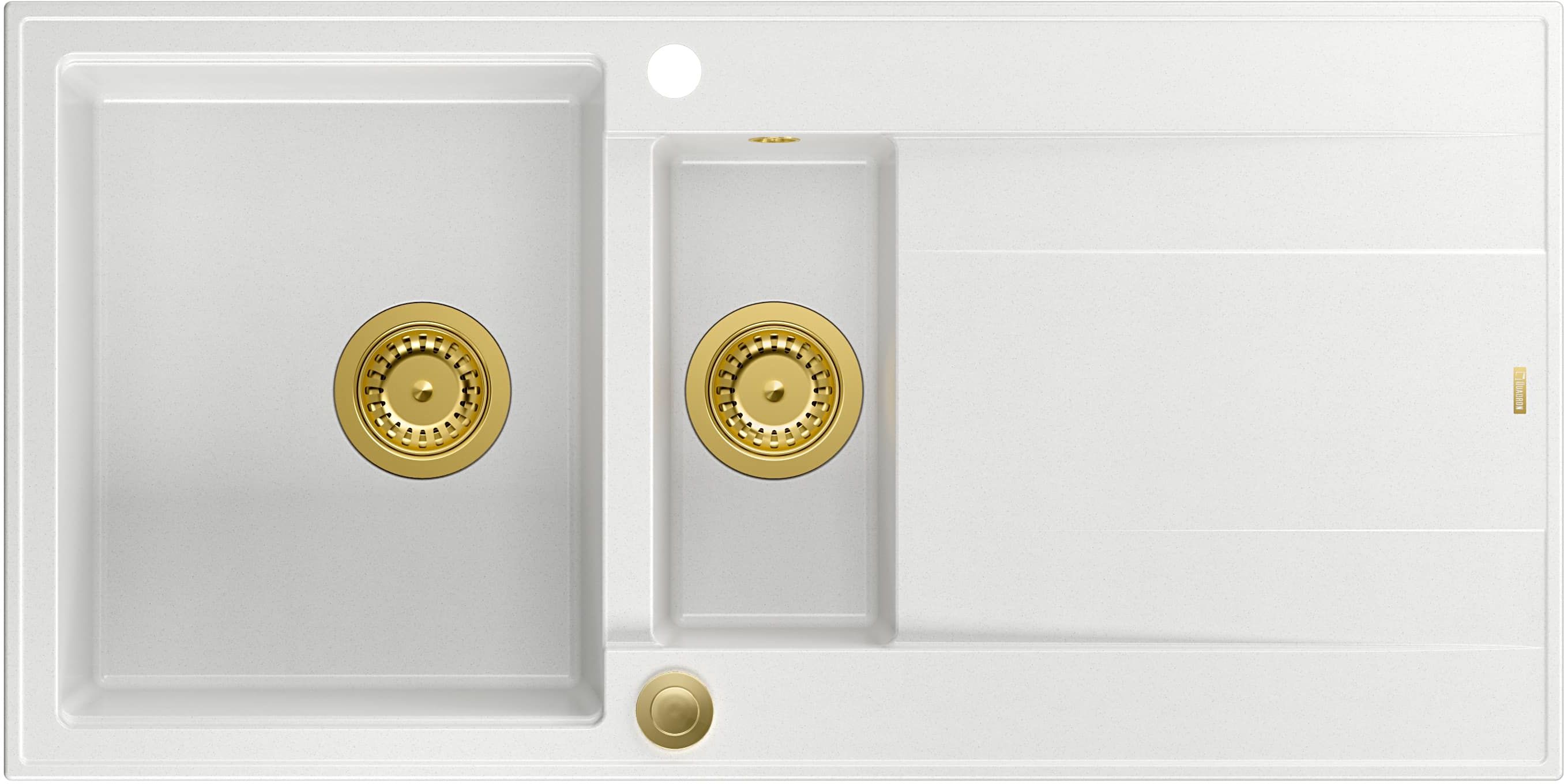 Quadron Evan évier graniteq 100x50 cm blanc HQE510050U1_PVDG1_P2O