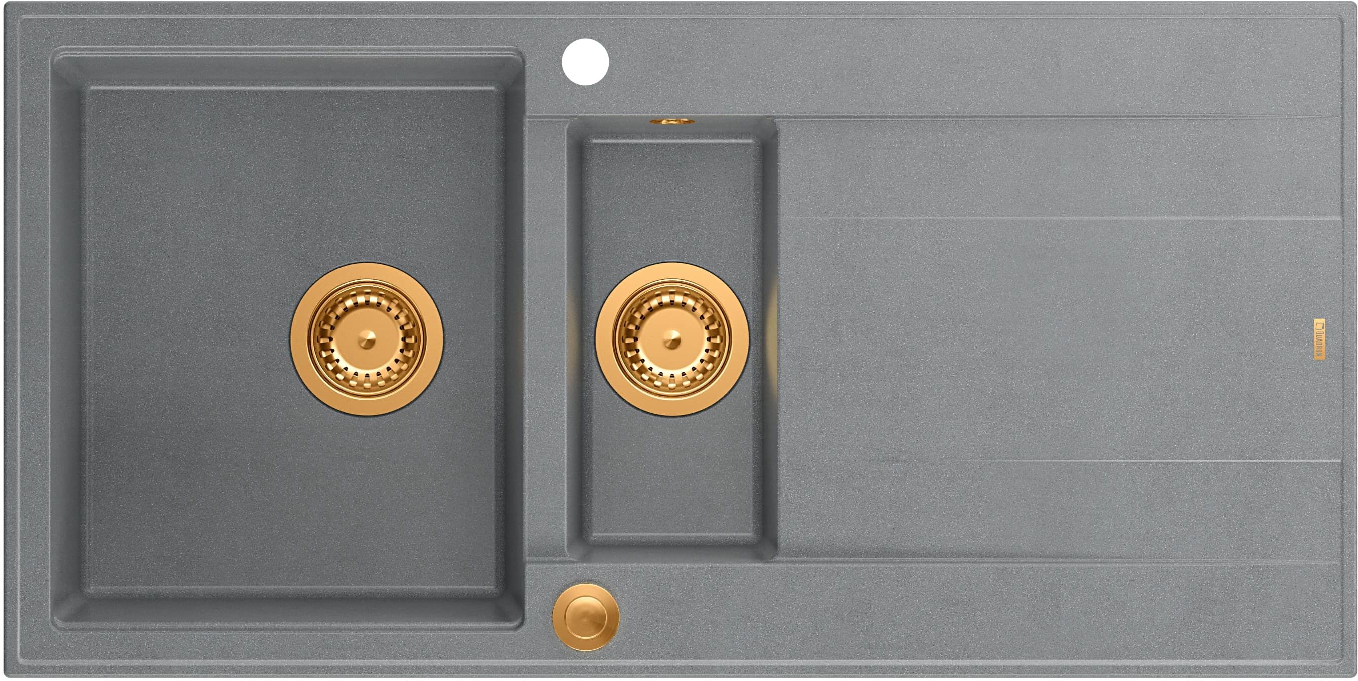 Quadron Evan évier graniteq 100x50 cm gris/graphite/onyx HQE5510050U5_PVDC1_P2O