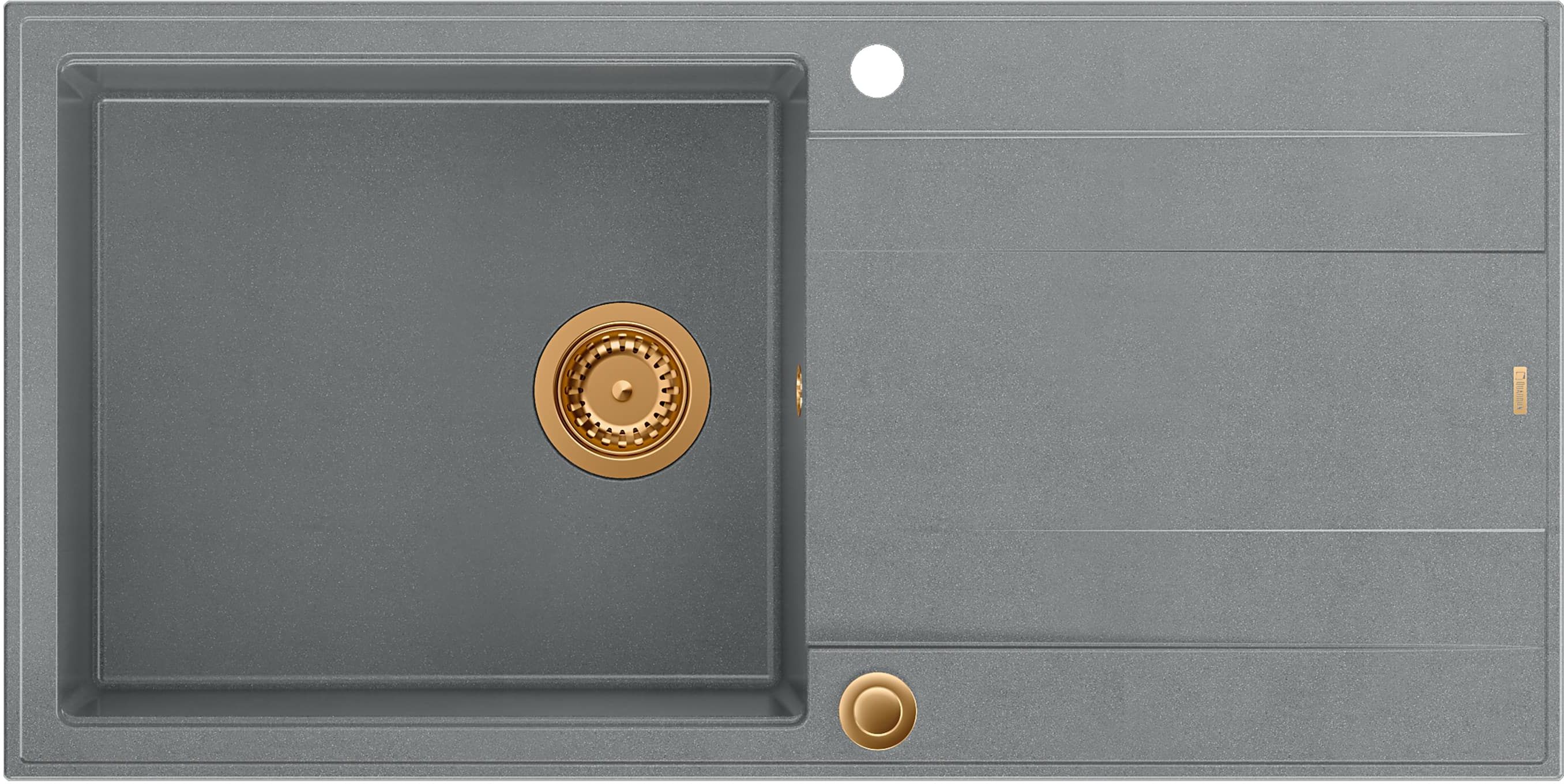 Quadron Evan évier graniteq 100x50 cm gris/graphite/onyx HCQE10050U5_PVDC1_P2O