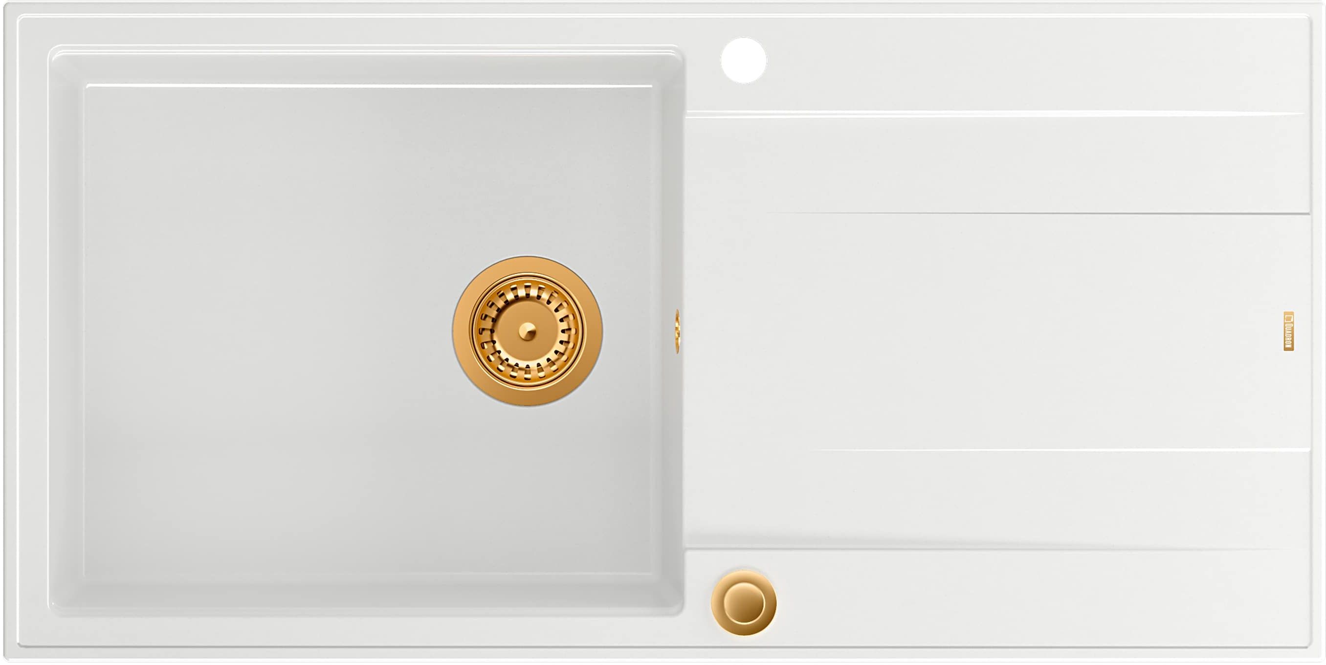 Quadron Evan évier graniteq 100x50 cm blanc HCQE10050U1_PVDC1_P2O