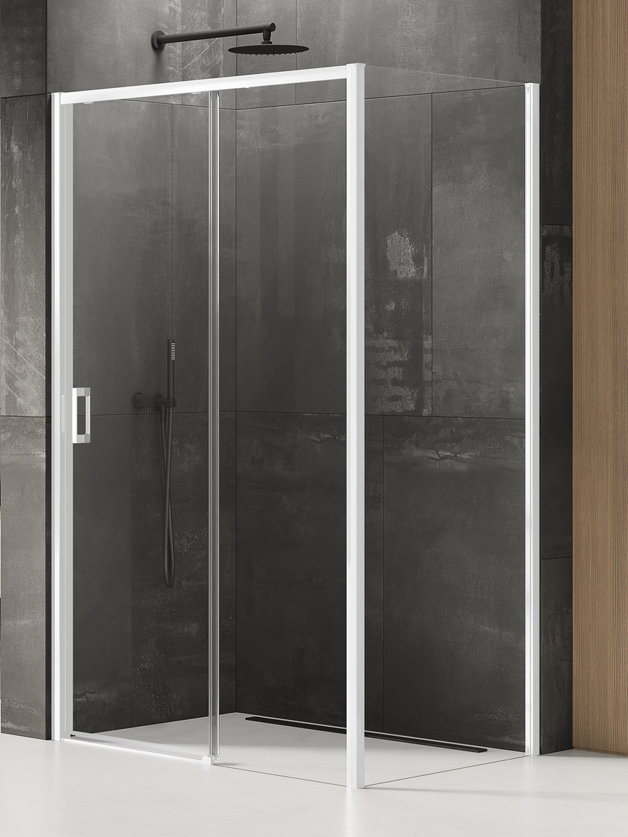 New Trendy Prime White kabina prysznicowa 140x80 cm prostokątna biały mat/ K-1401