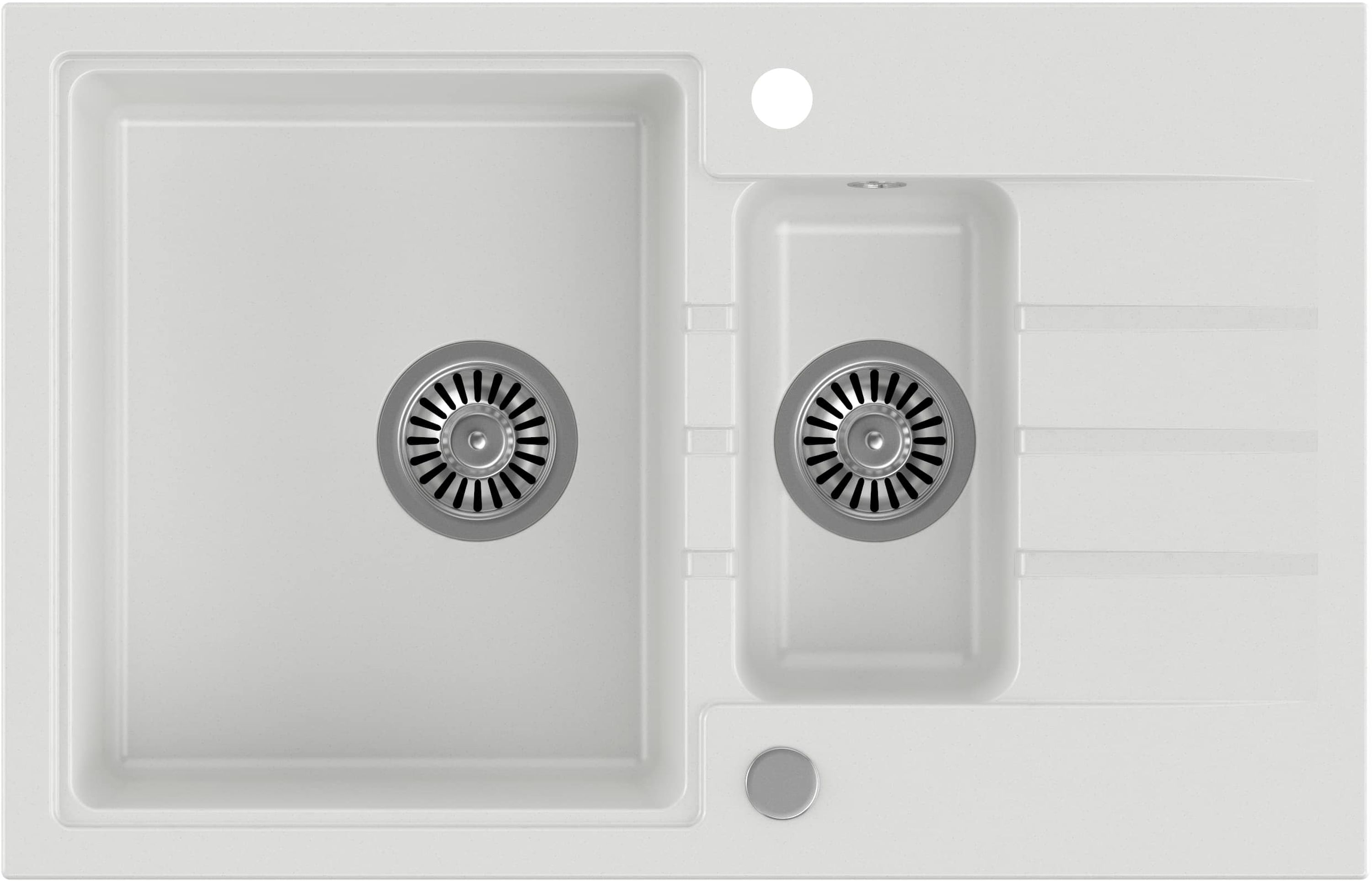 Quadron Peter évier graniteq 78x50 cm blanc HCQP57850BIK